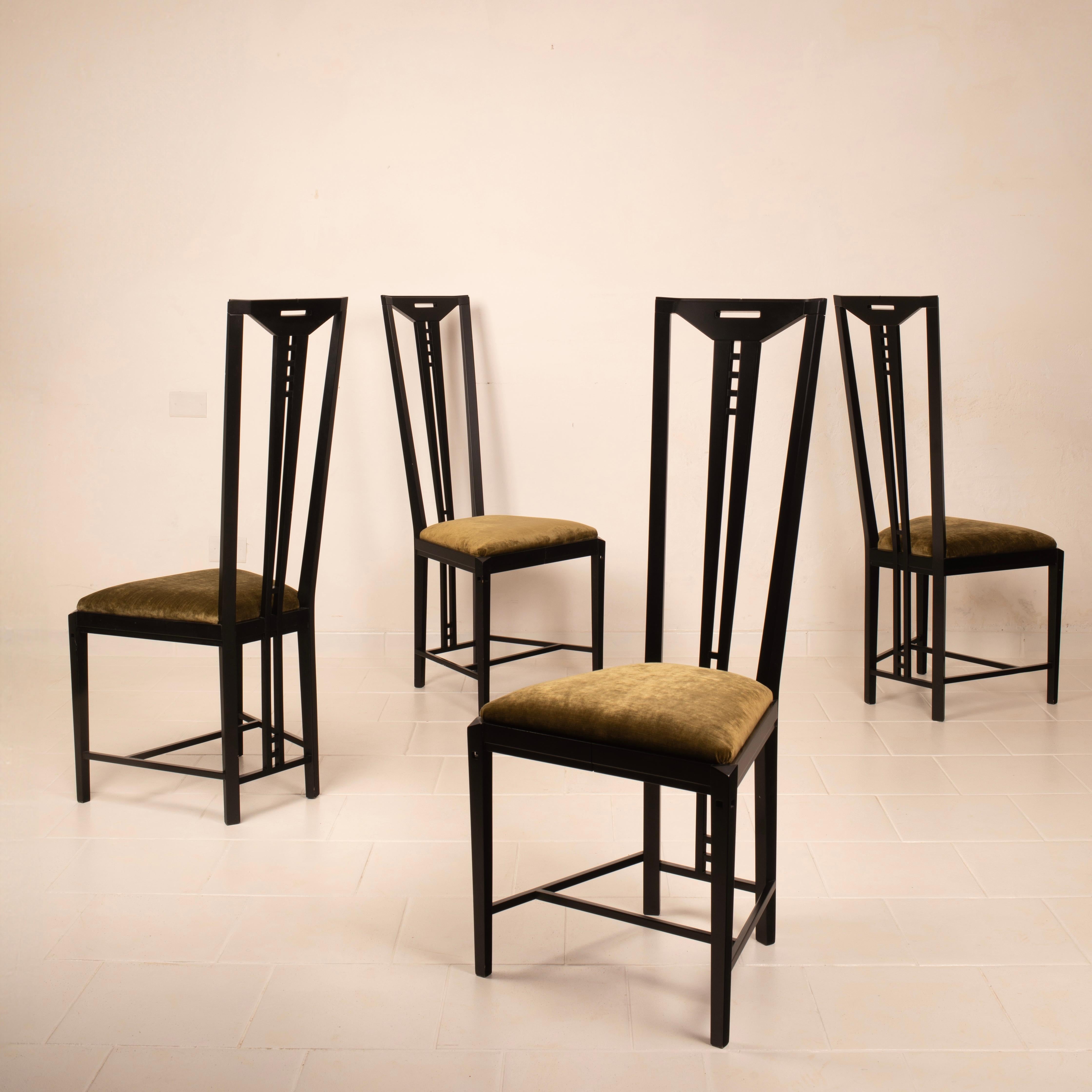 Mid-Century Gallery Chairs by Asnago and Pozzi for Giorgetti, 1970's For Sale 3
