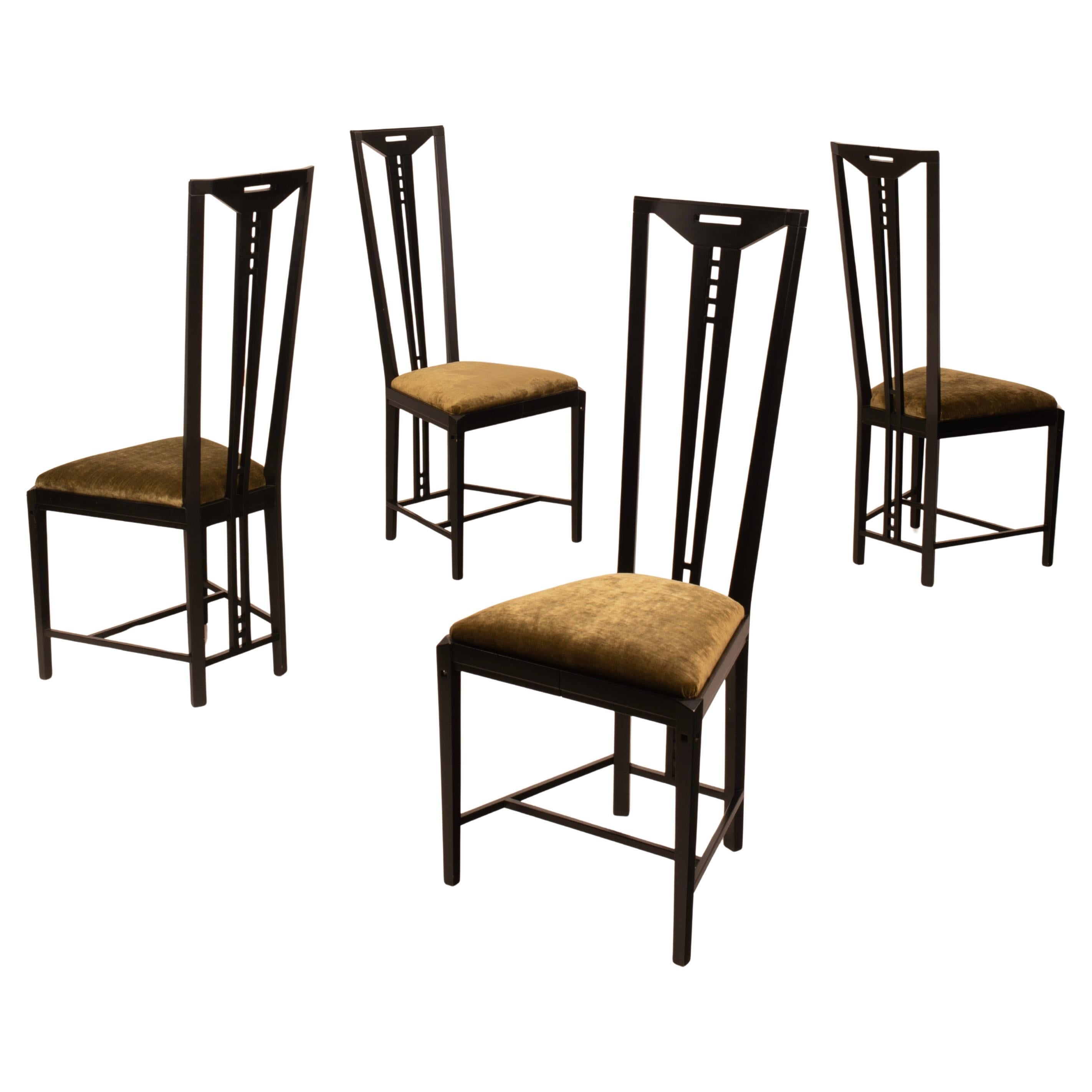 Mid-Century Gallery Chairs by Asnago and Pozzi for Giorgetti, 1970's