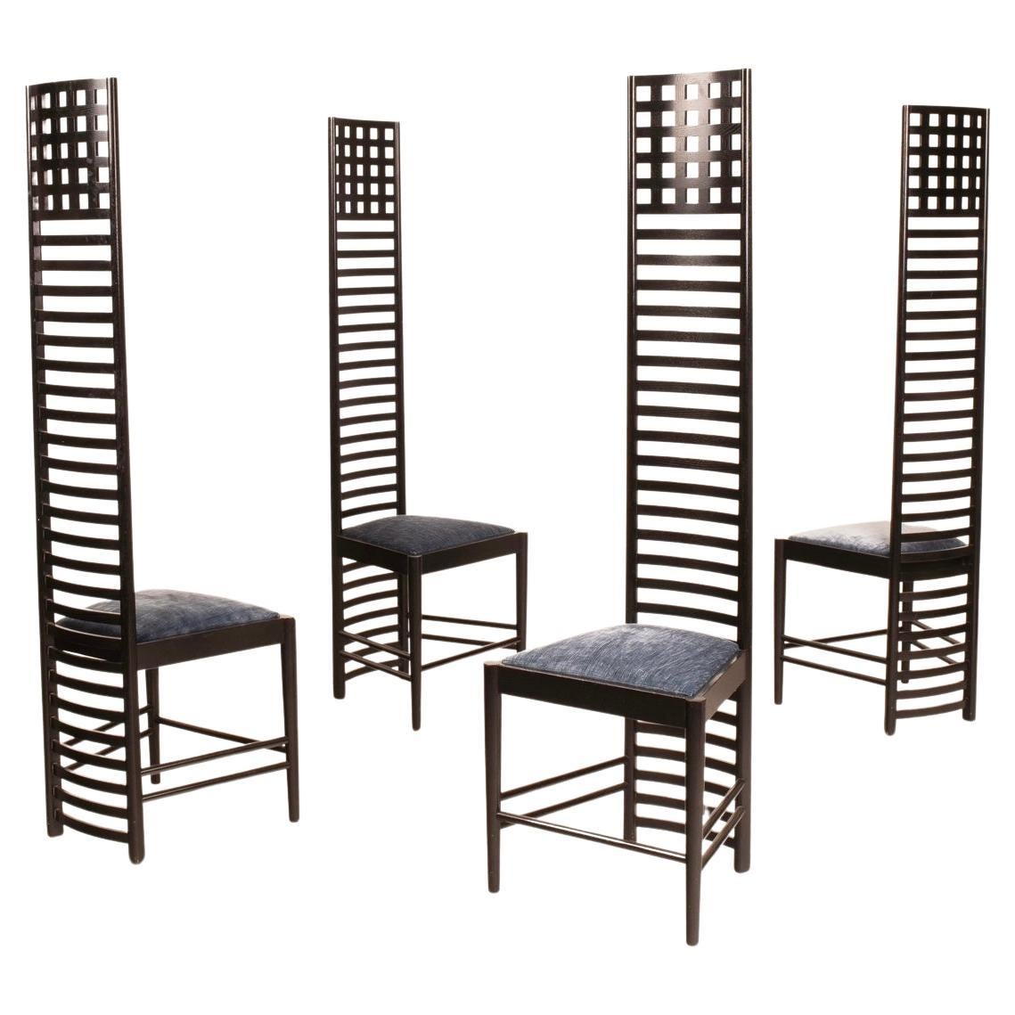 "Hill House" chairs by Charles Rennie Mackintosh for Alivar For Sale