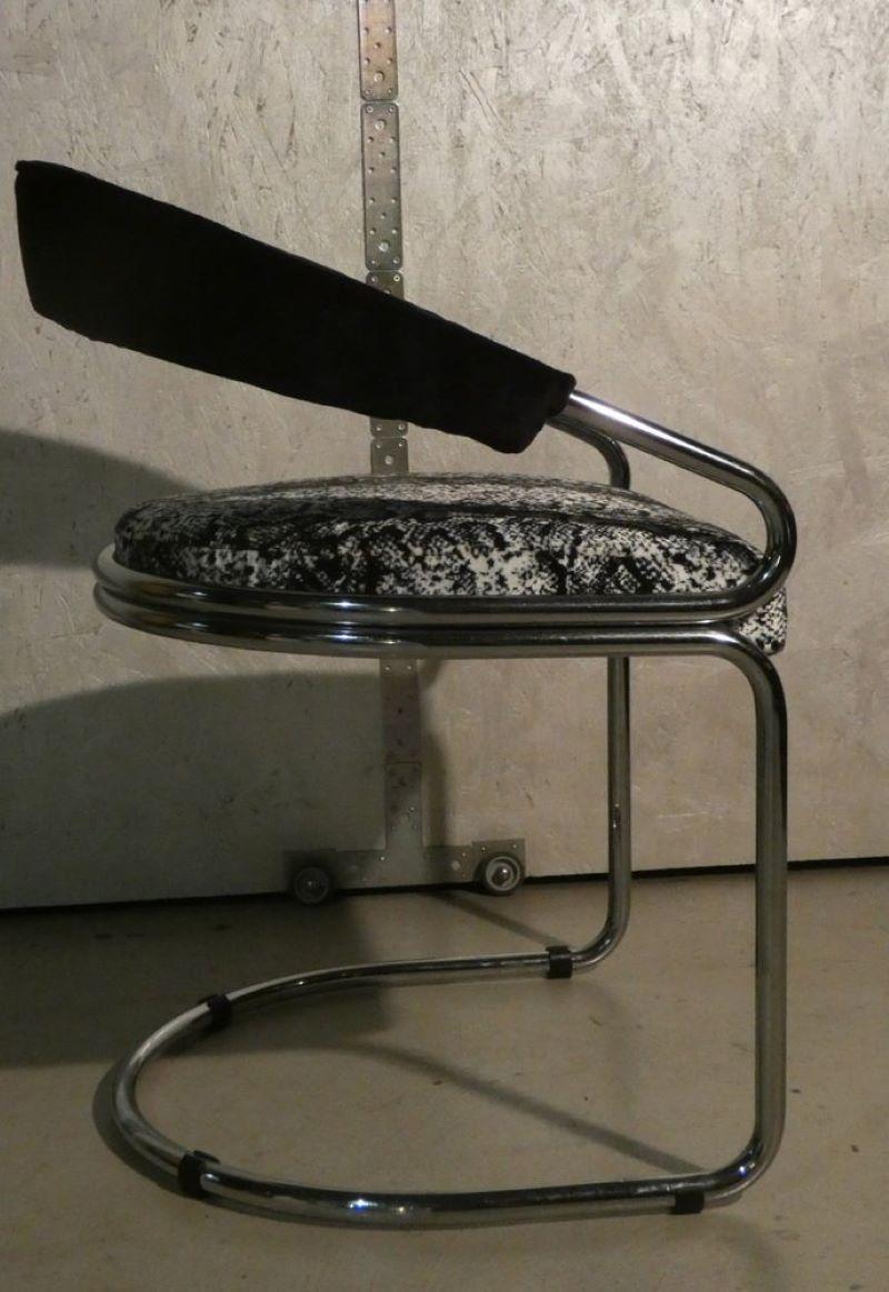 Late 20th Century Sedie in acciaio di Giotto Stoppino pour Kartell, Italie, années 70, set de 4 en vente