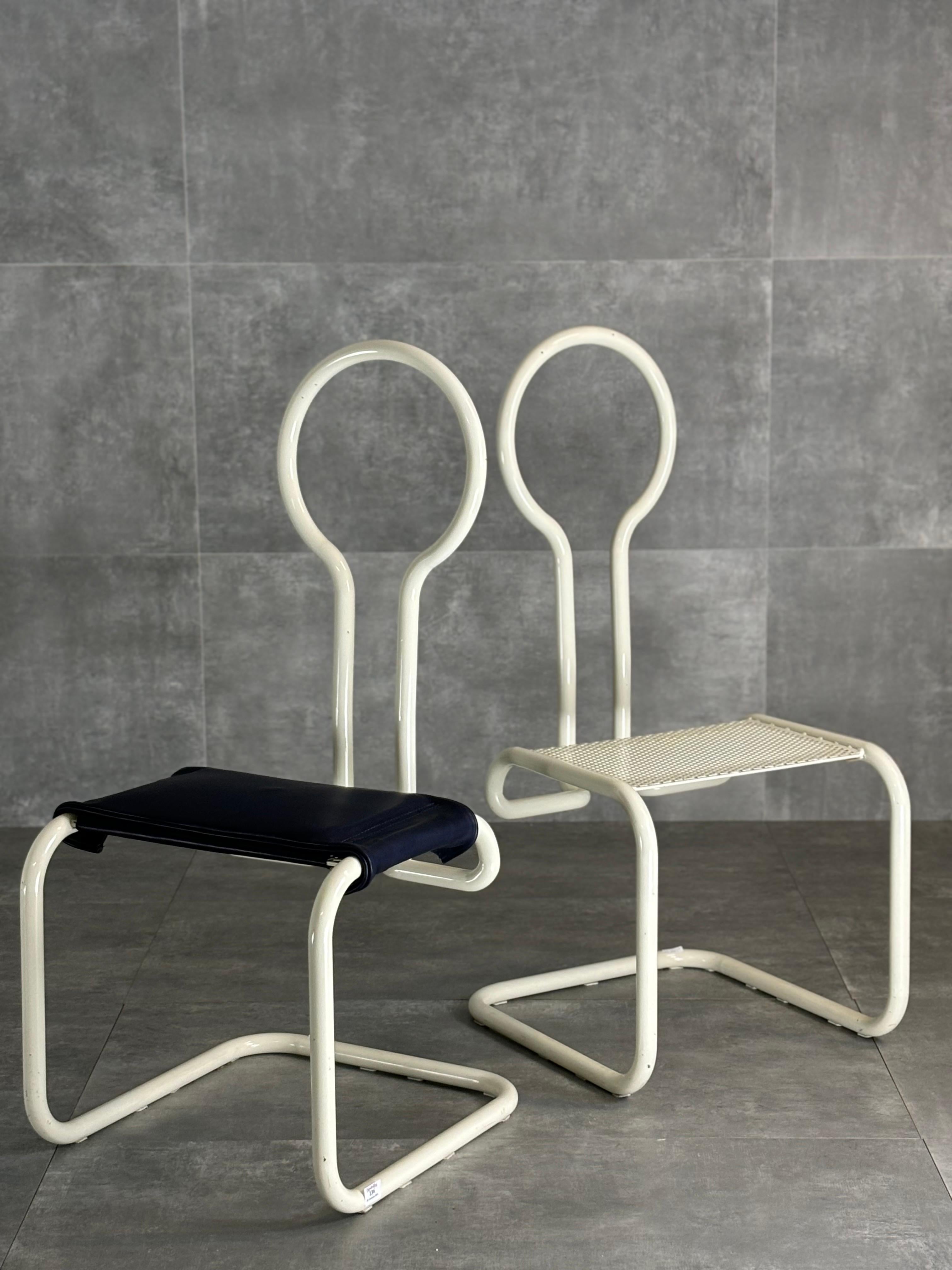 Metal chairs by Marzio Cecchi, 1970s, set of 4 For Sale 6