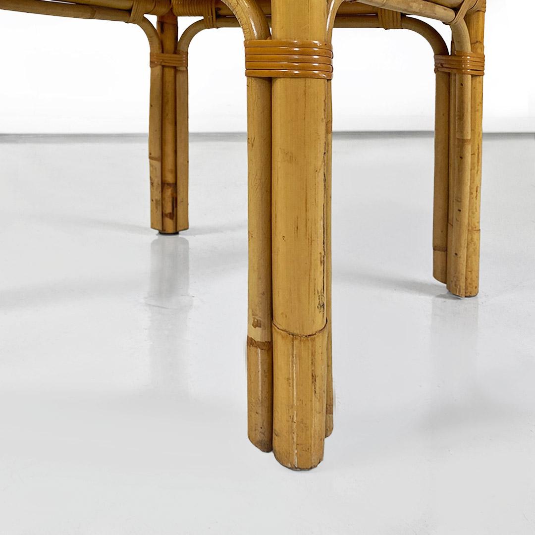 Sedie en rotin intrecciato, moderne italienne, con schienale alto, 1960 vers 19 en vente 12