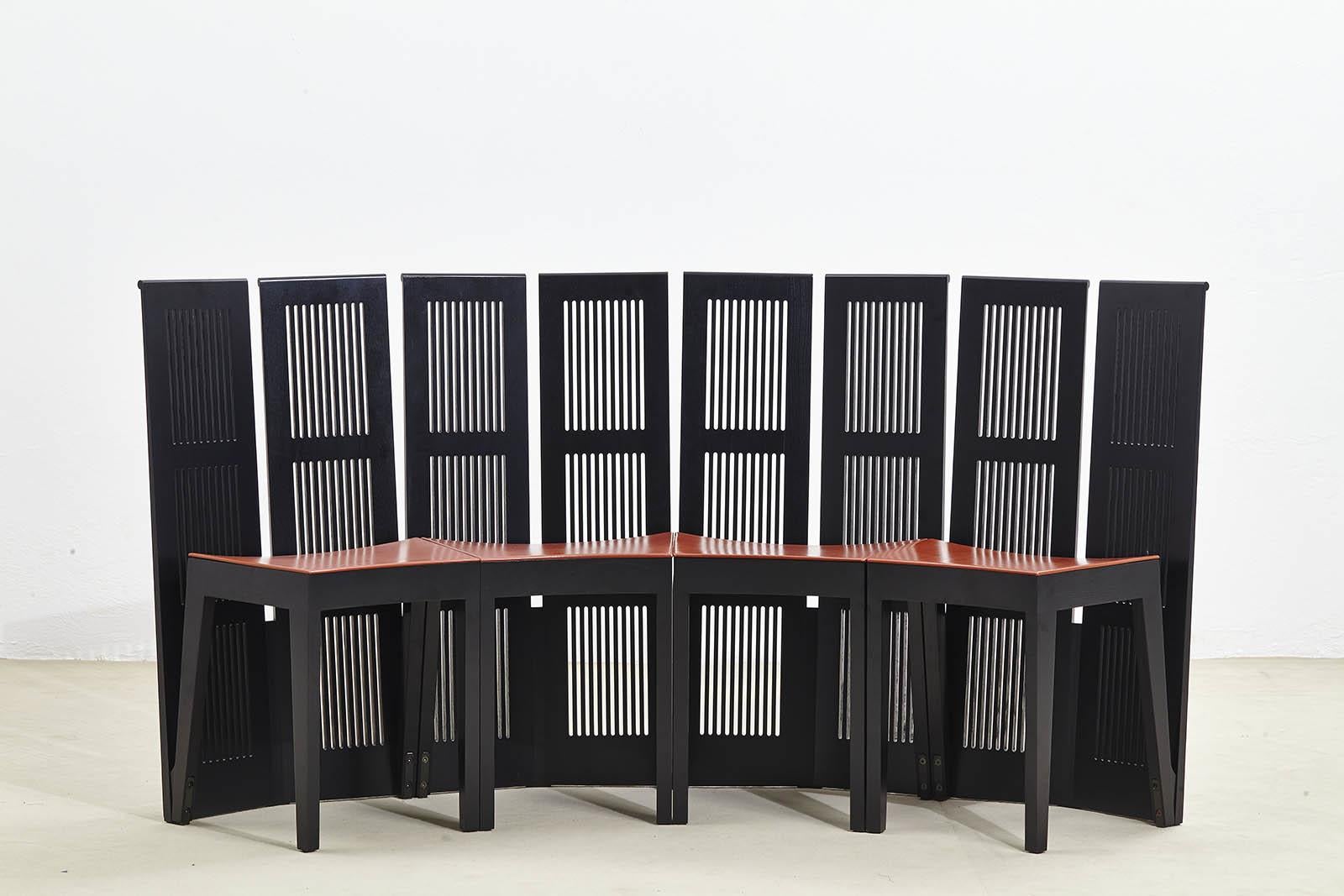 Modern Lubekka chairs by Andrea Branzi for Cassina For Sale