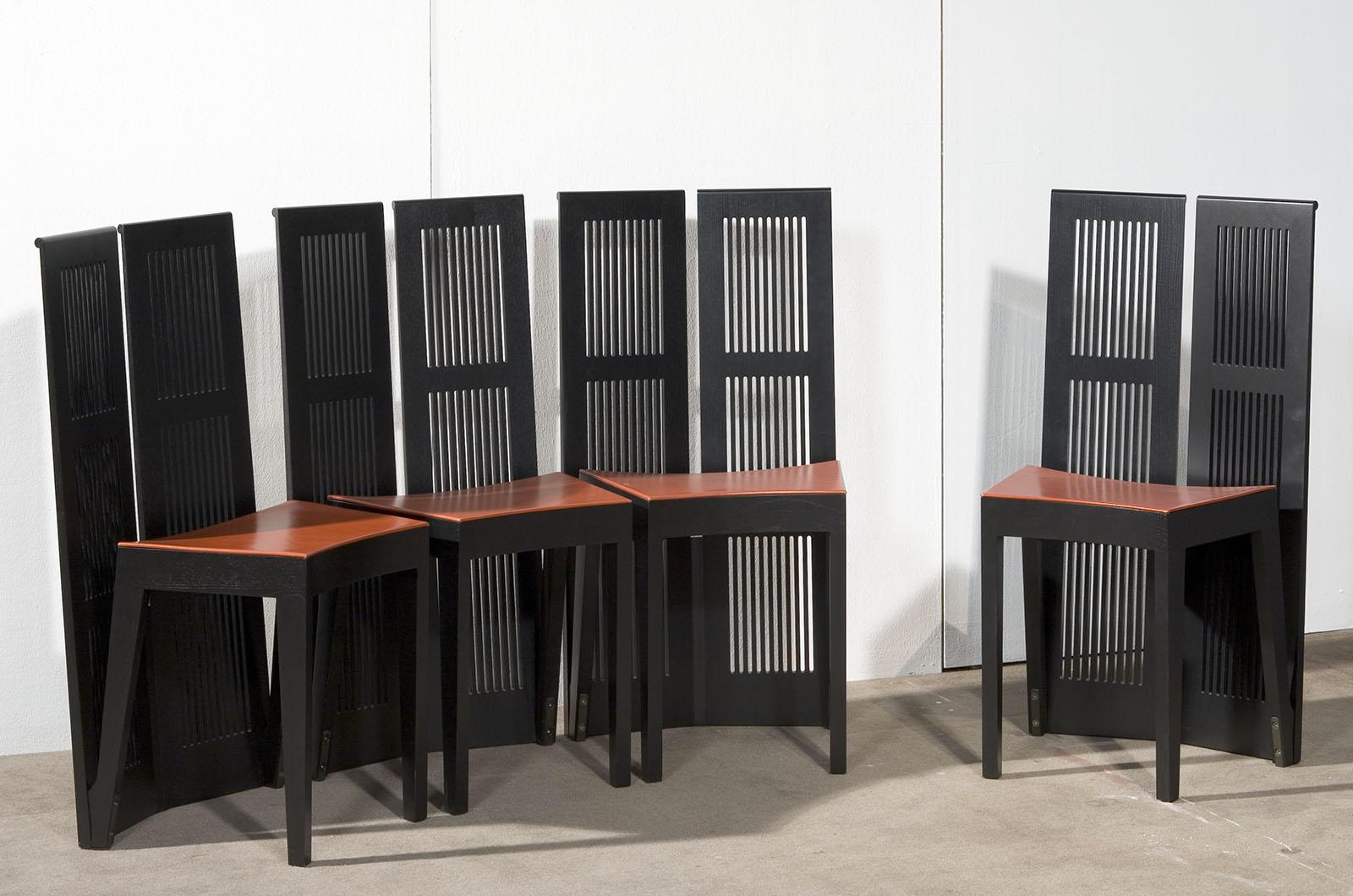 Italian Lubekka chairs by Andrea Branzi for Cassina For Sale
