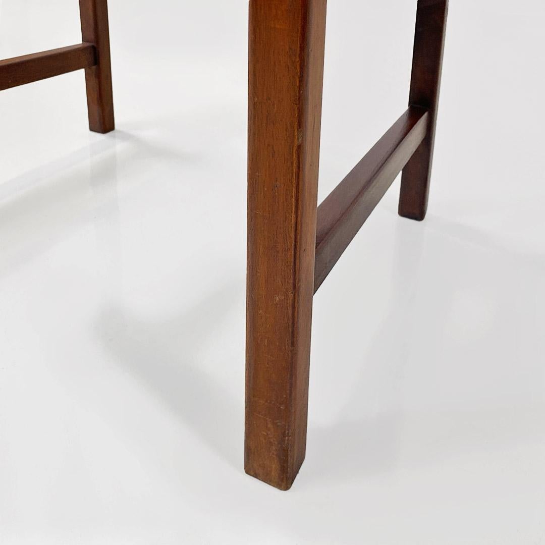 Sedie moderne italiane, in legno di faggio und pelle bianca, Poltronova 1960 ca. im Angebot 6