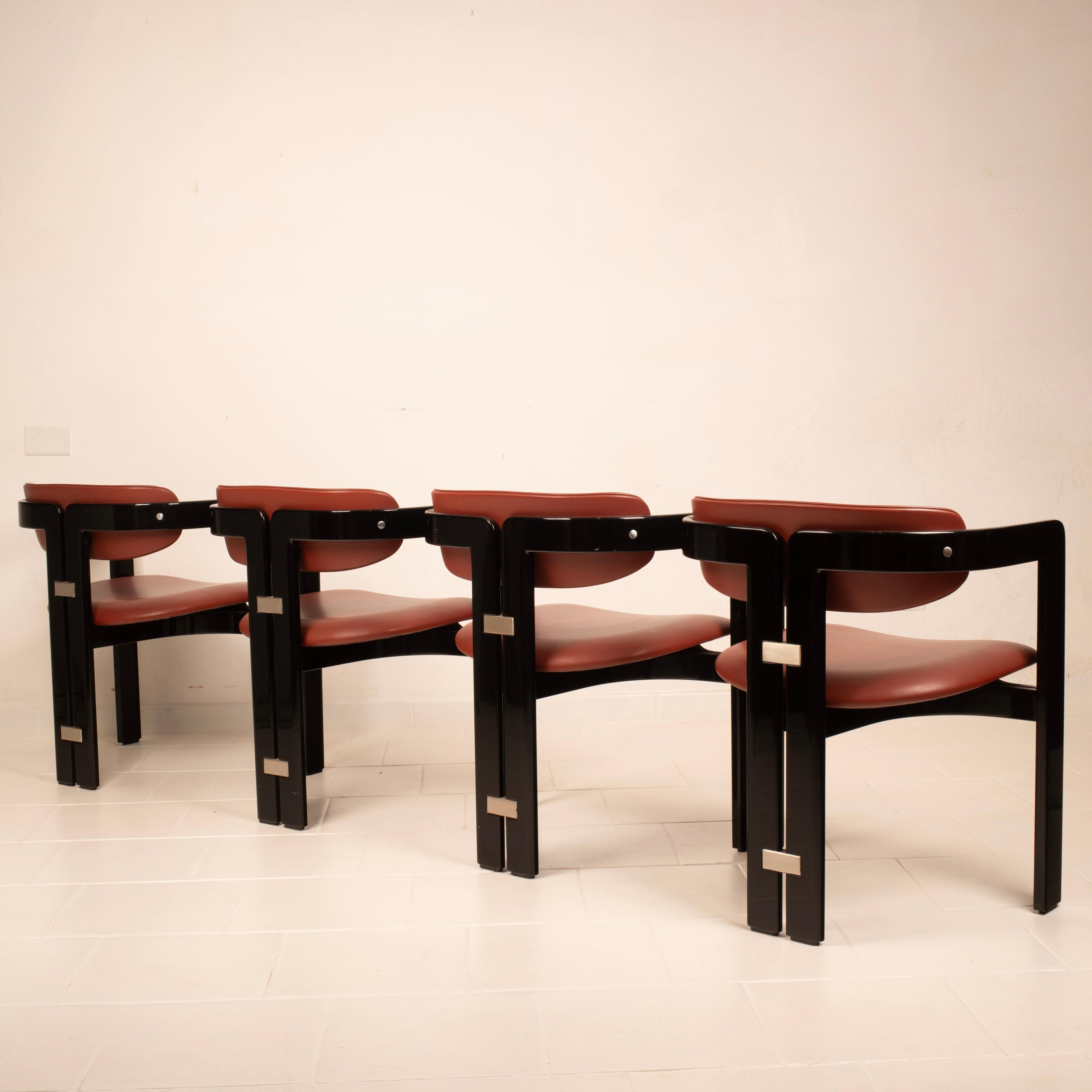 Modernistische italienische Esszimmerstühle von Augusto Savini, Modell 