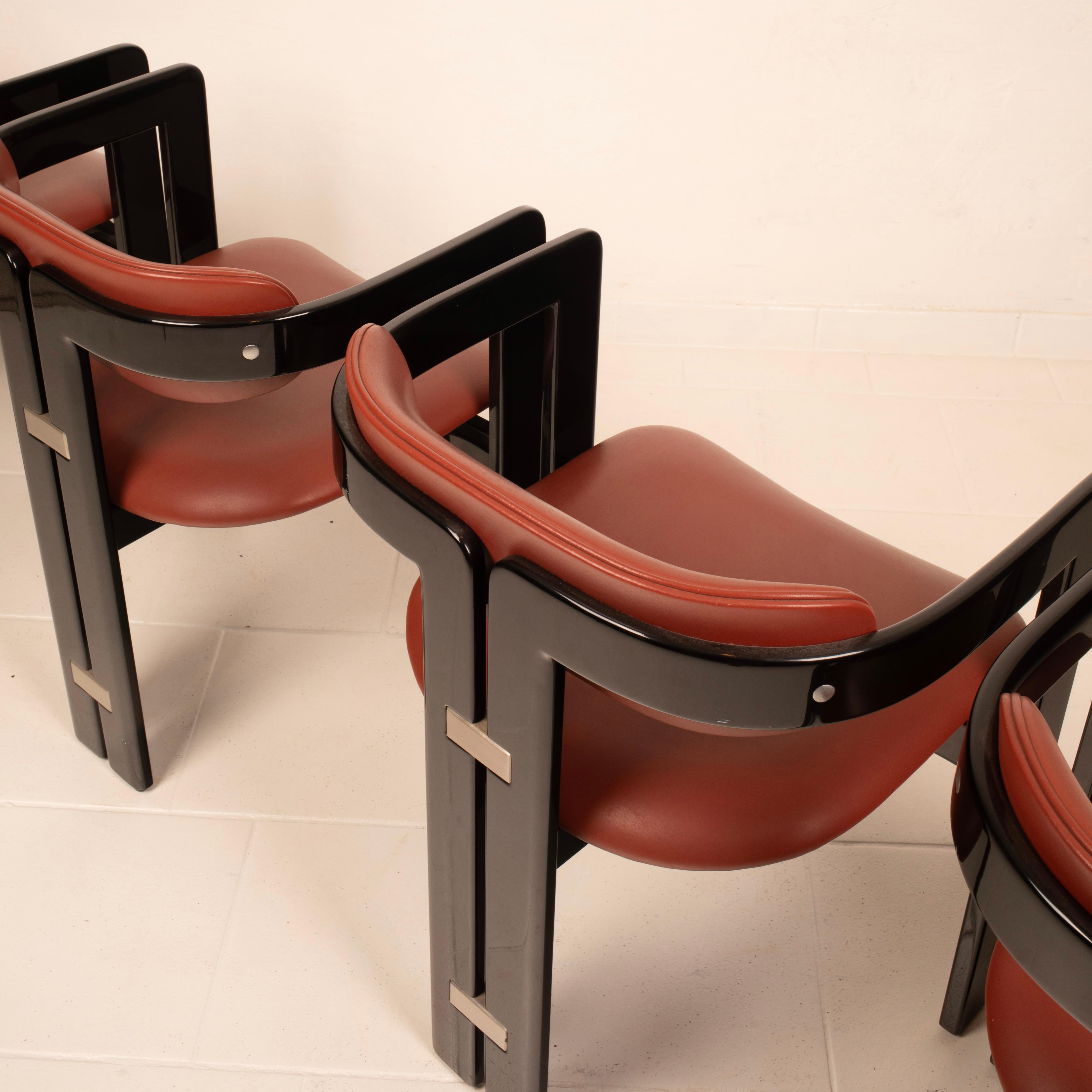 Modernistische italienische Esszimmerstühle von Augusto Savini, Modell 