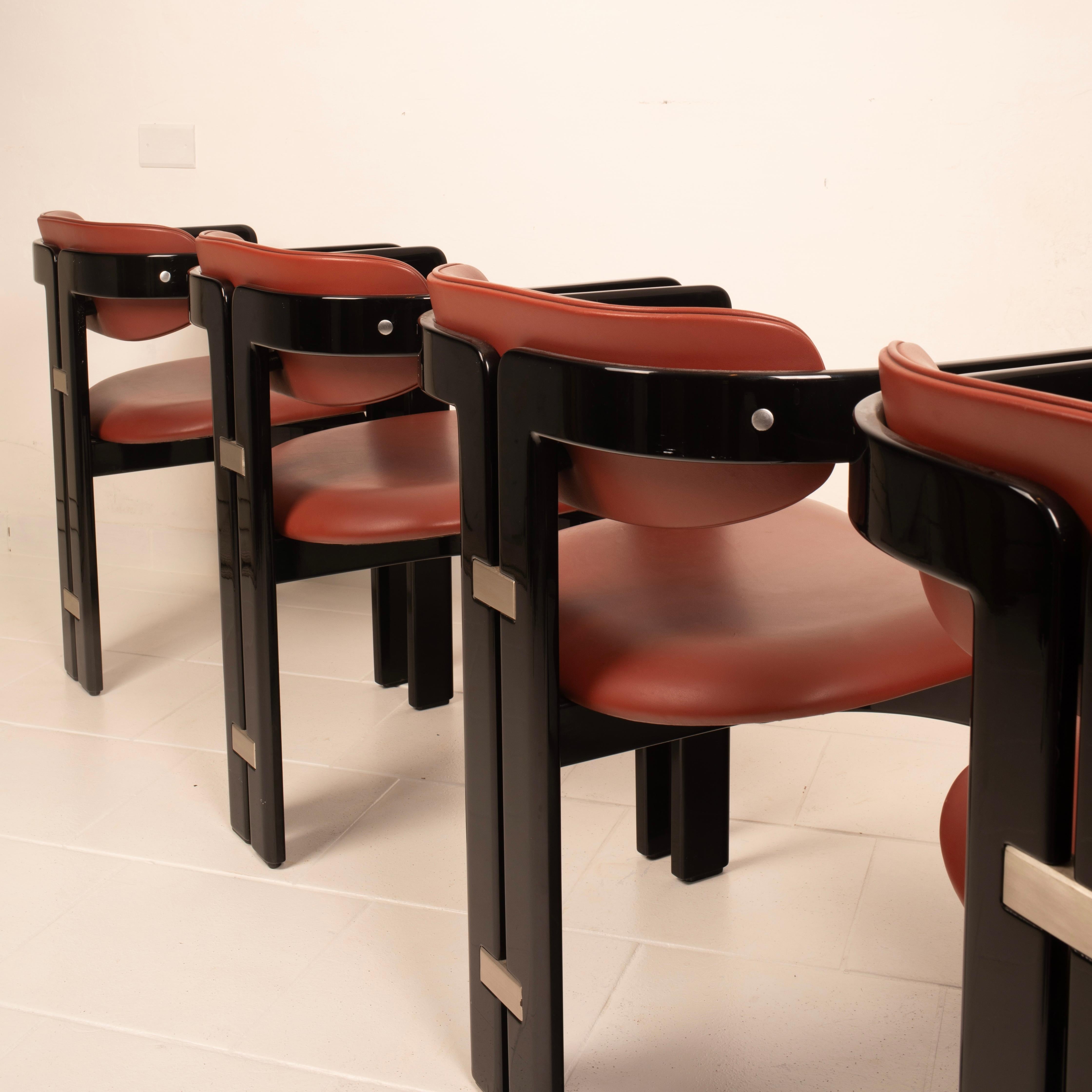 Modernistische italienische Esszimmerstühle von Augusto Savini, Modell 