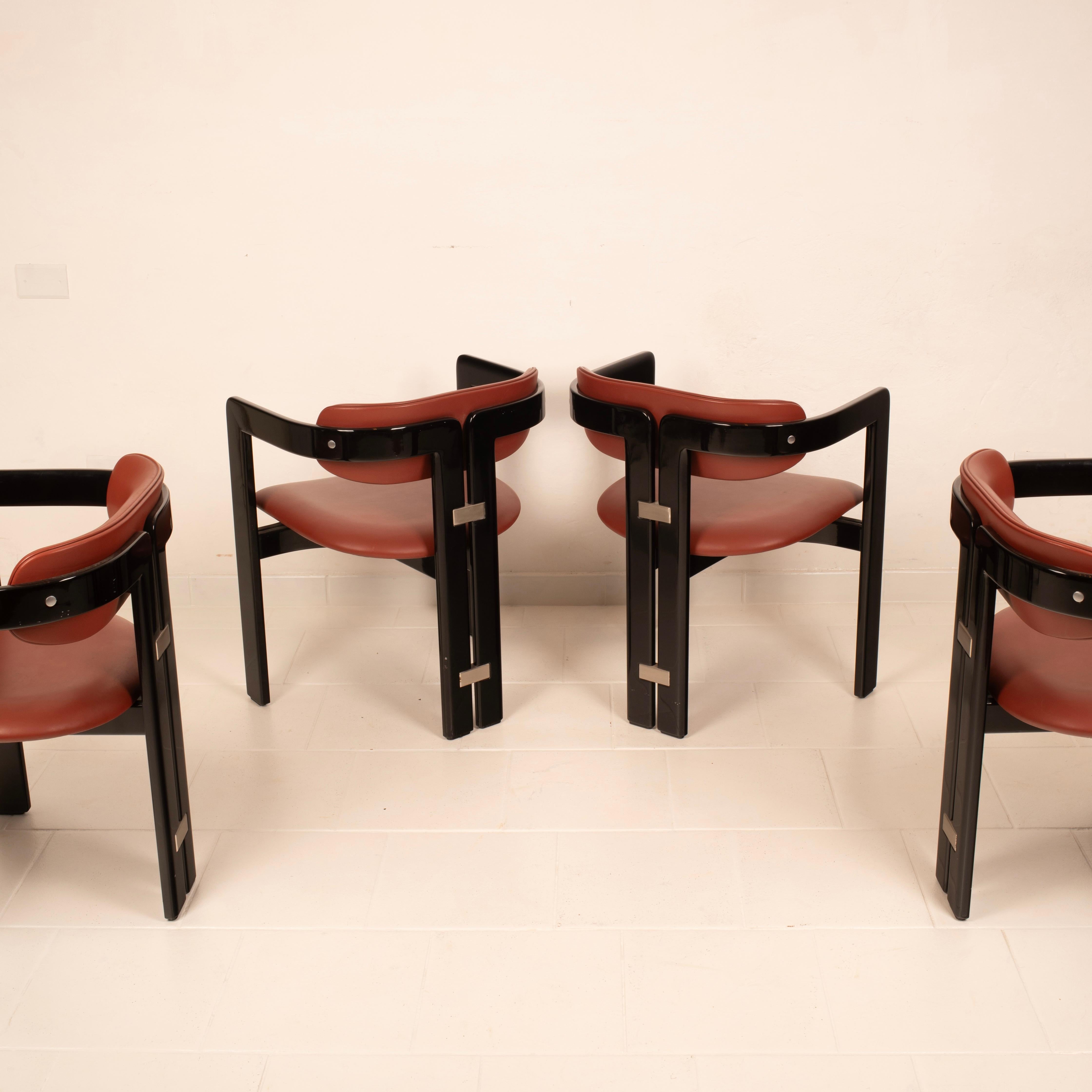 Modernistische italienische Esszimmerstühle von Augusto Savini, Modell 