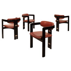 Chaises de salle à manger modernistes italiennes par Augusto Savini, modèle 'Pamplona' pour Pozzi
