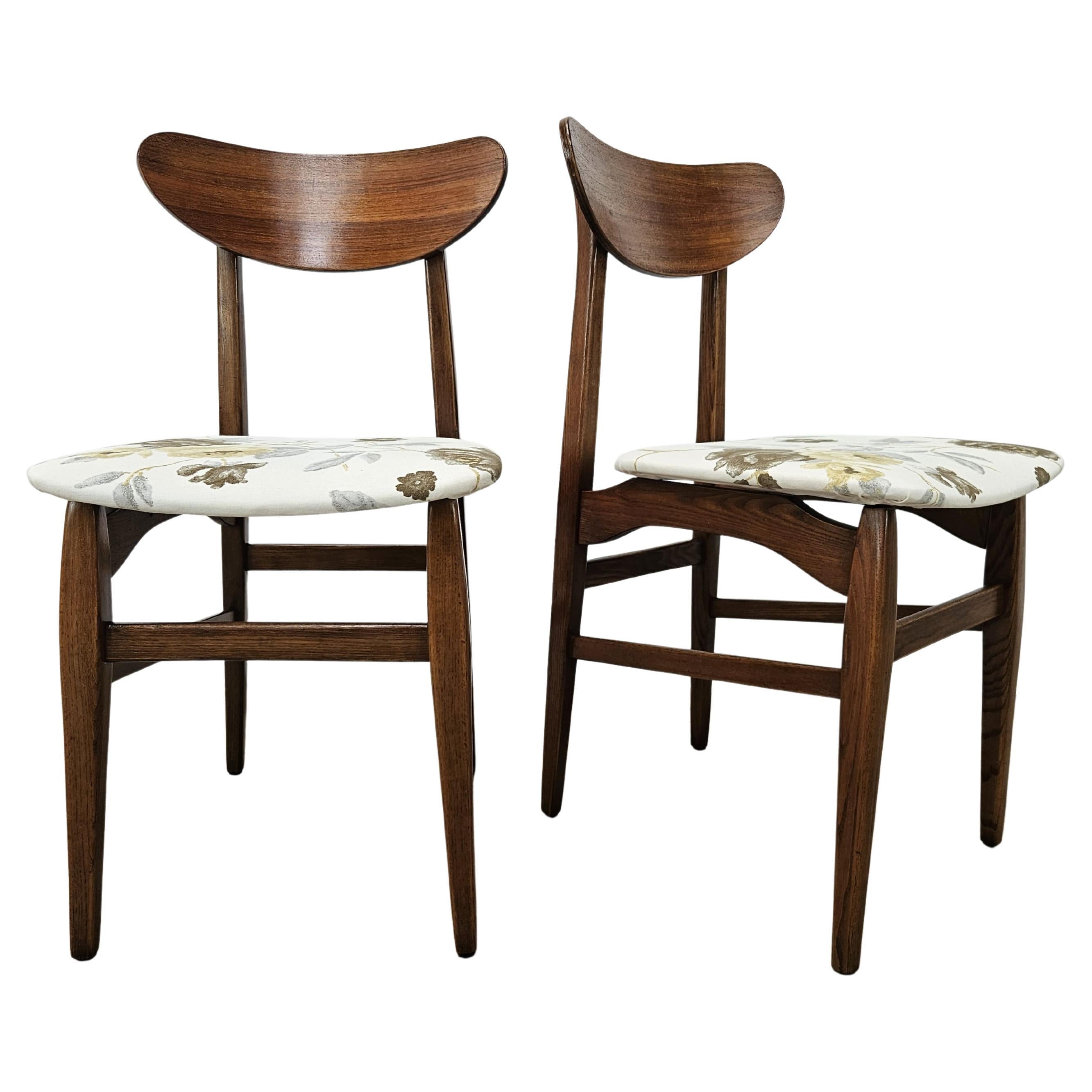 Seventies teak dining room chairs Scandinavian design