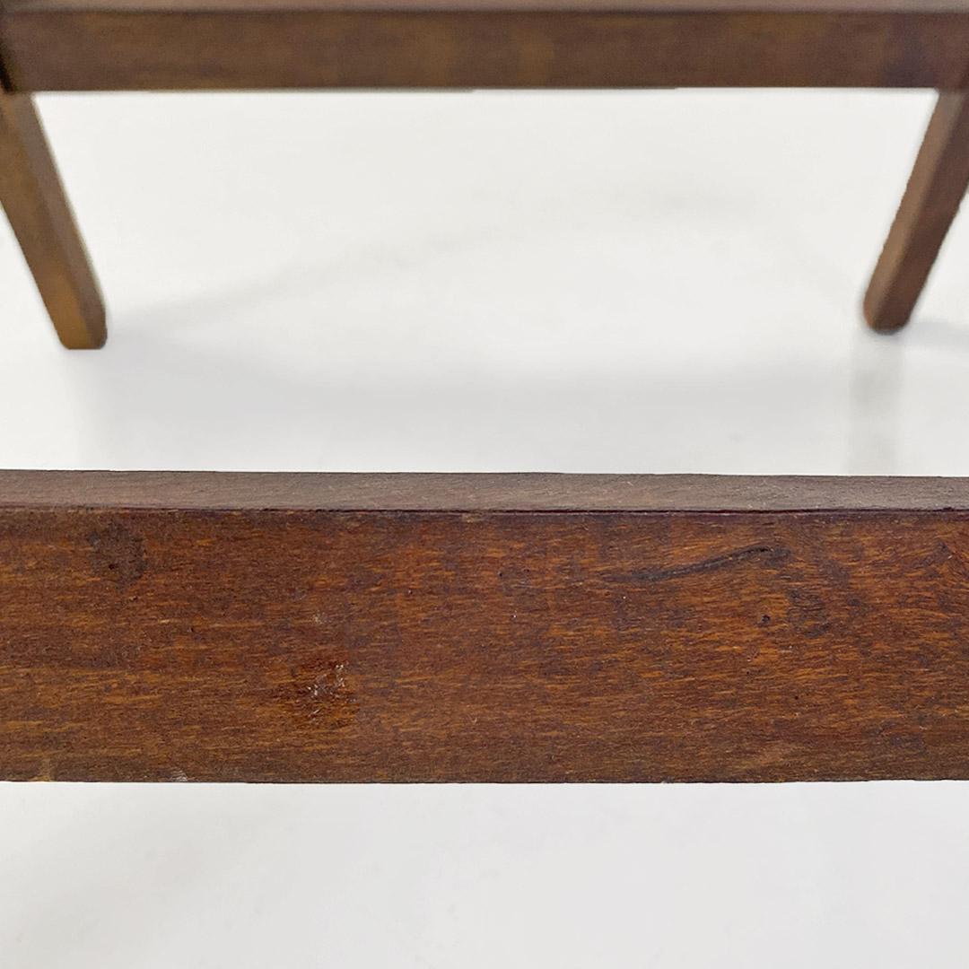 Folding chairs, Italian modernism, solid teak wood, ca. 1960. For Sale 14