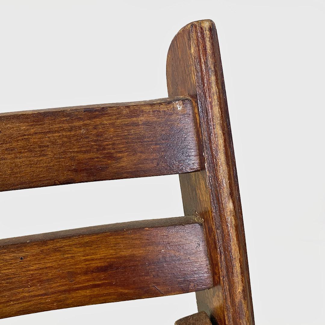 Folding chairs, Italian modernism, solid teak wood, ca. 1960. For Sale 2