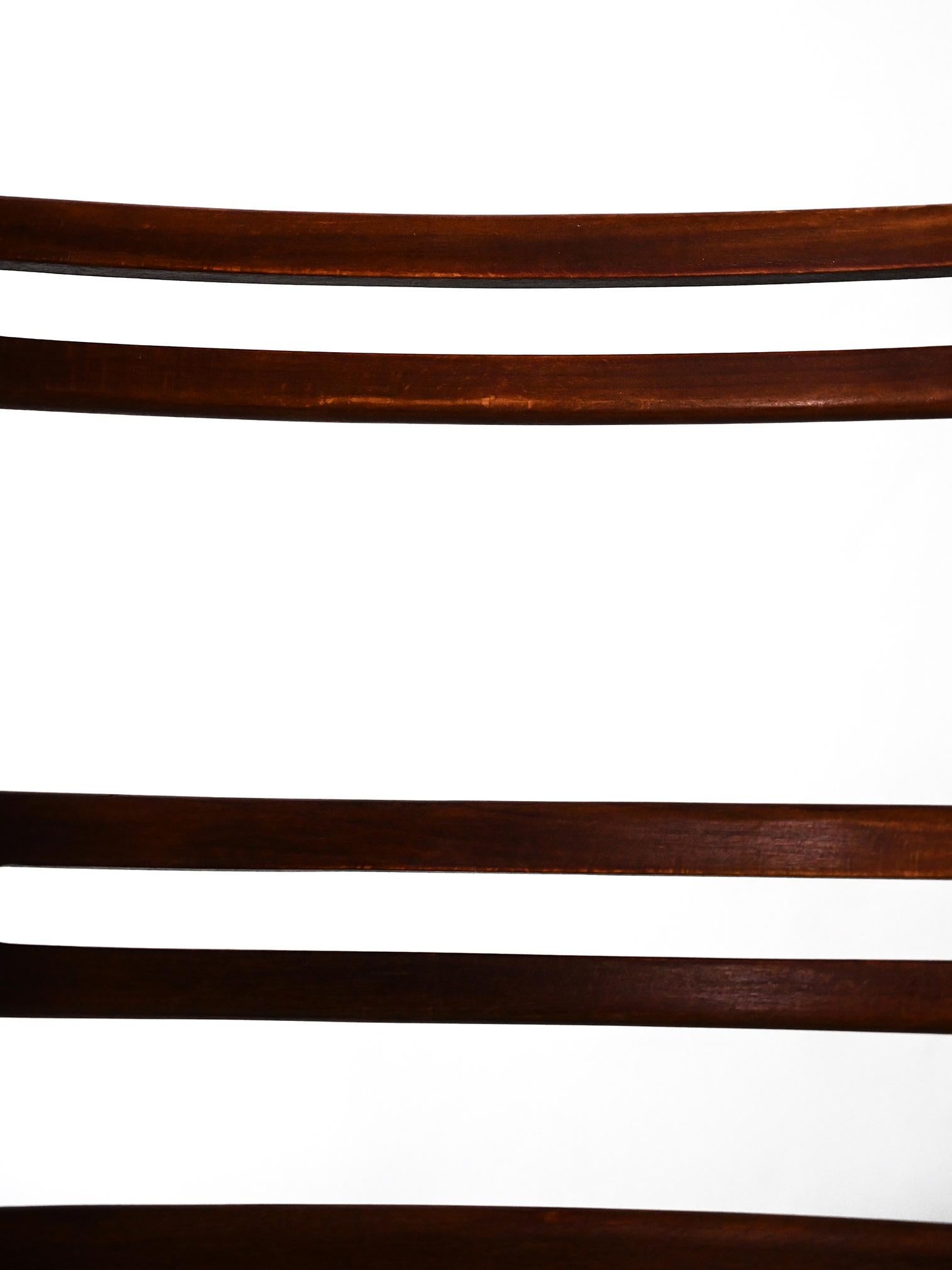 Sedie scandinave in legno e pelle en venta 3