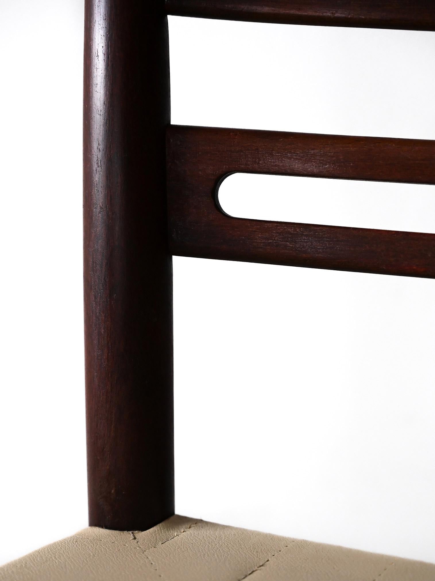 Sedie scandinave in legno e pelle en venta 2