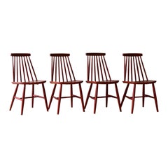Sedie scandinave vintage rosse