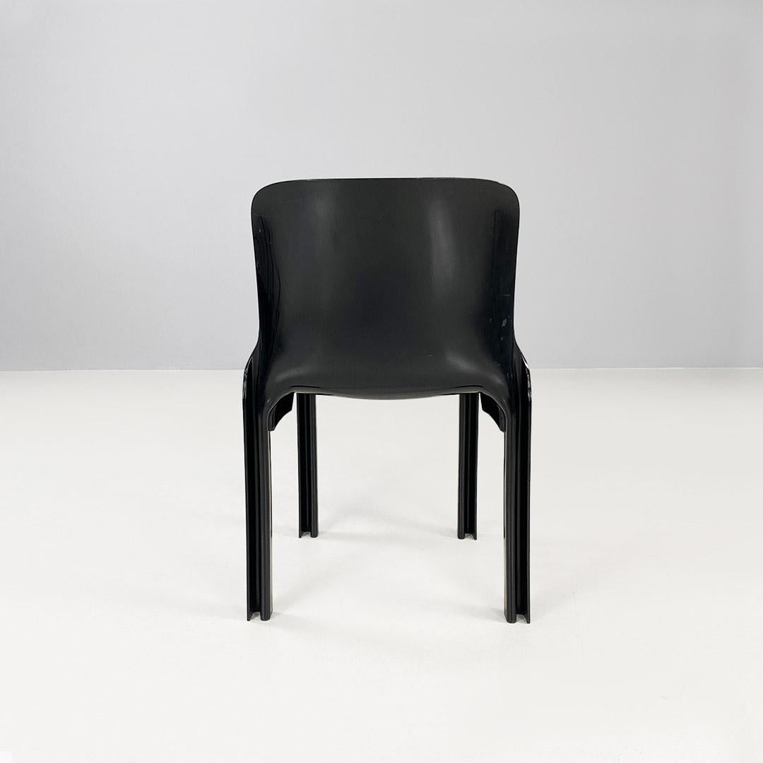 Sedie Selene in plastica nera lucida italiana, Vico Magistretti per Artemide, anni '60 in vendita 2
