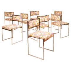 Set of 8 SQ-AL Dining Chairs by Willy Rizzo for Maison Willy Rizzo, 1970