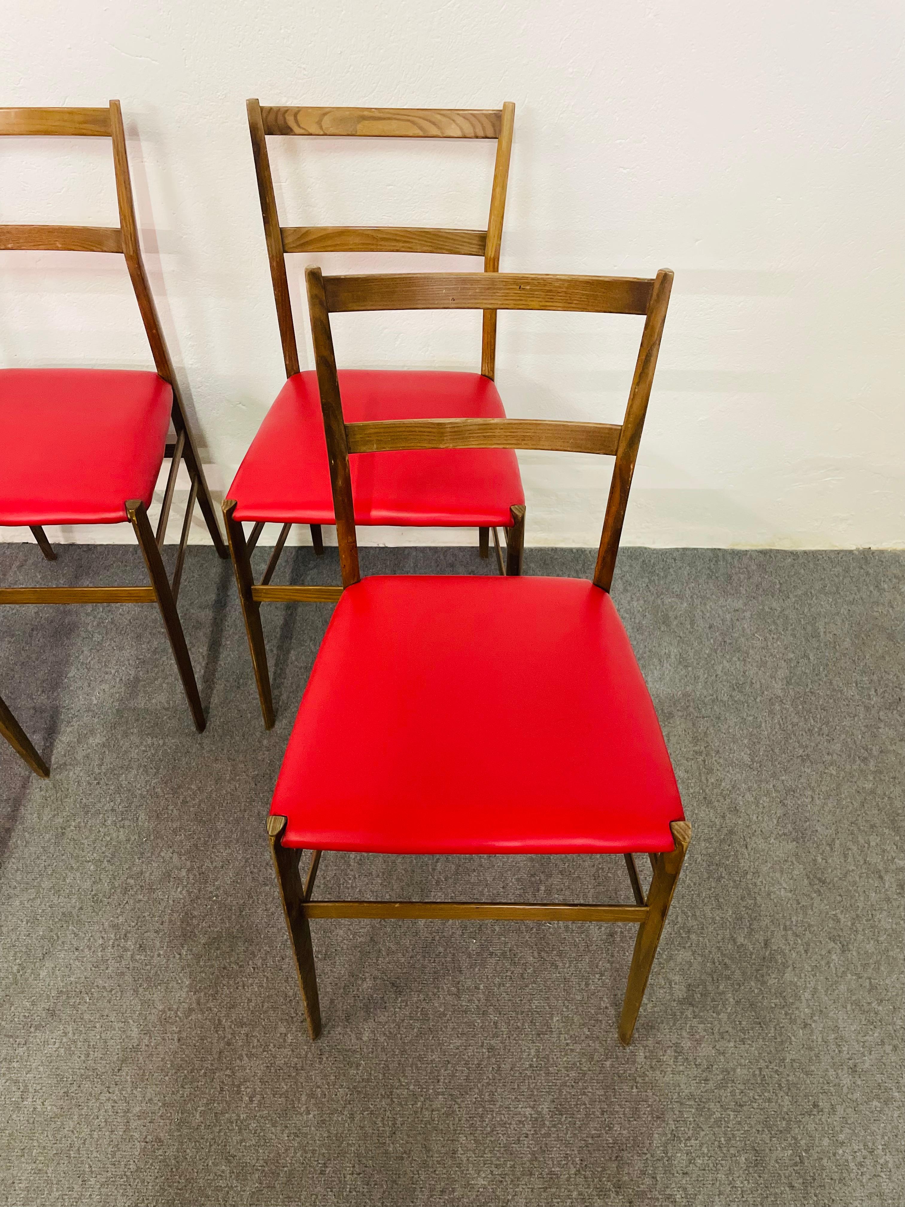 Superleggere-Stühle, von Gio Ponti für Cassina, 4 Exemplare (Italian) im Angebot