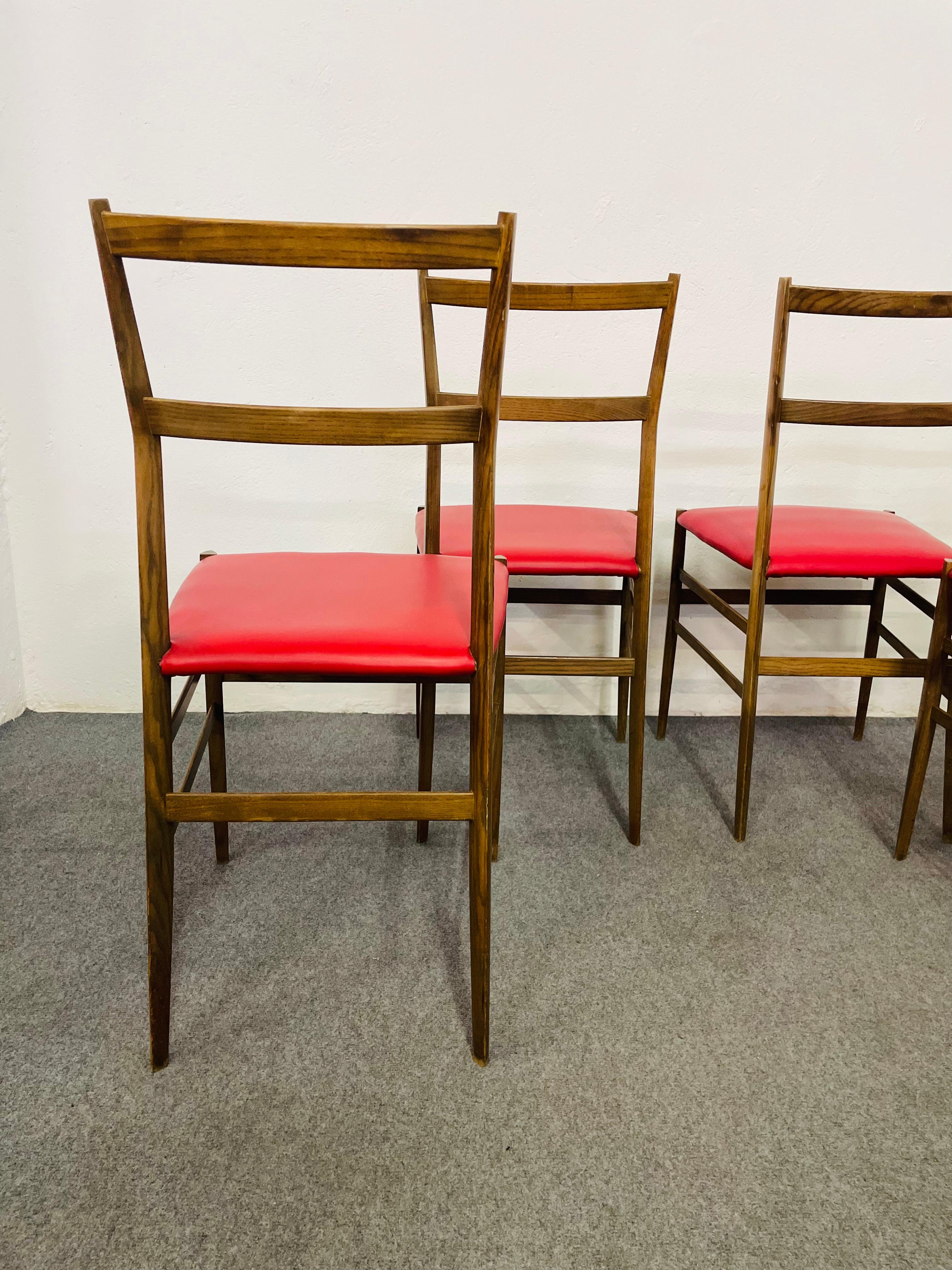 Superleggere-Stühle, von Gio Ponti für Cassina, 4 Exemplare (Mid-20th Century) im Angebot