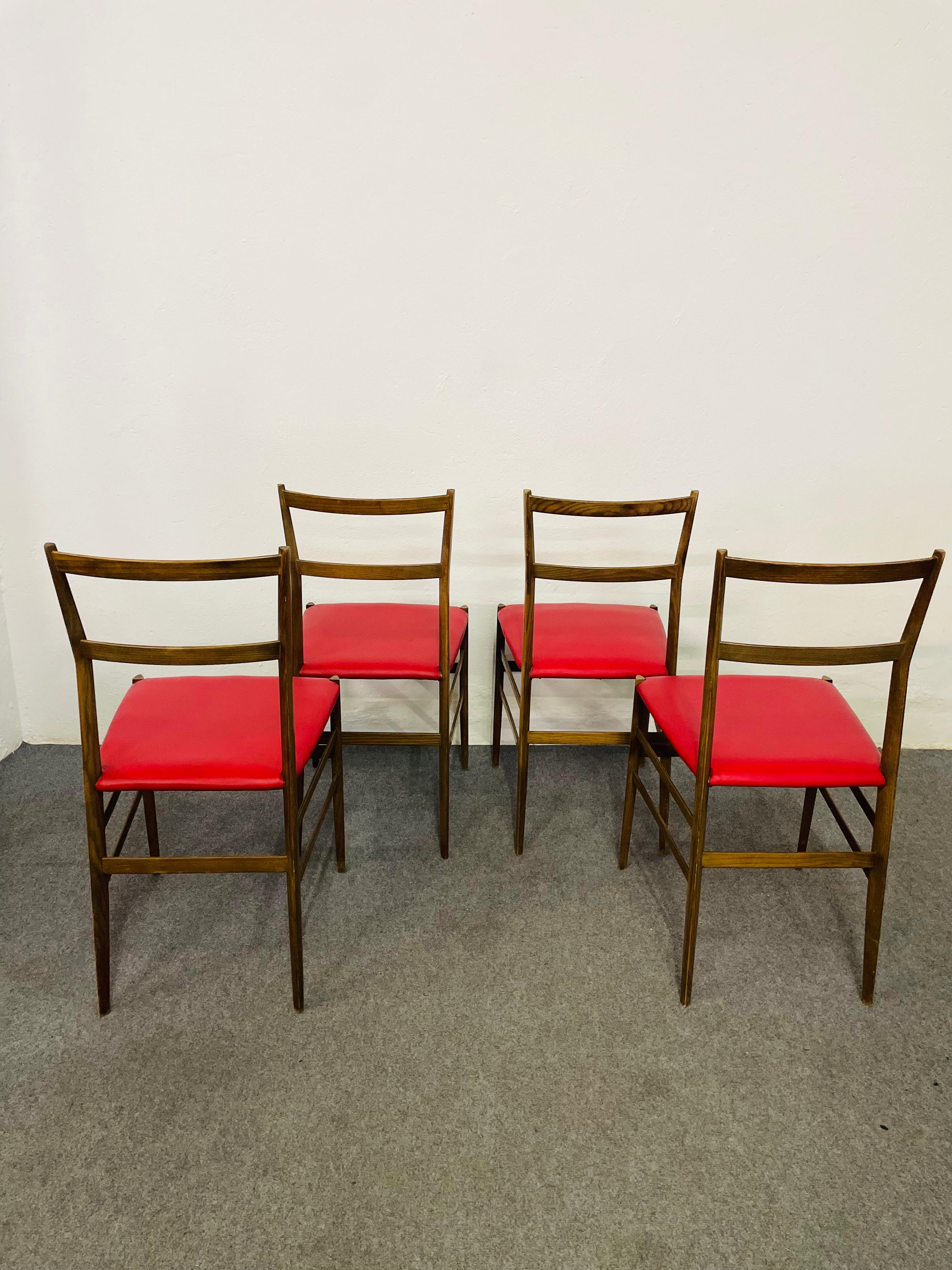 Superleggere-Stühle, von Gio Ponti für Cassina, 4 Exemplare im Angebot 1