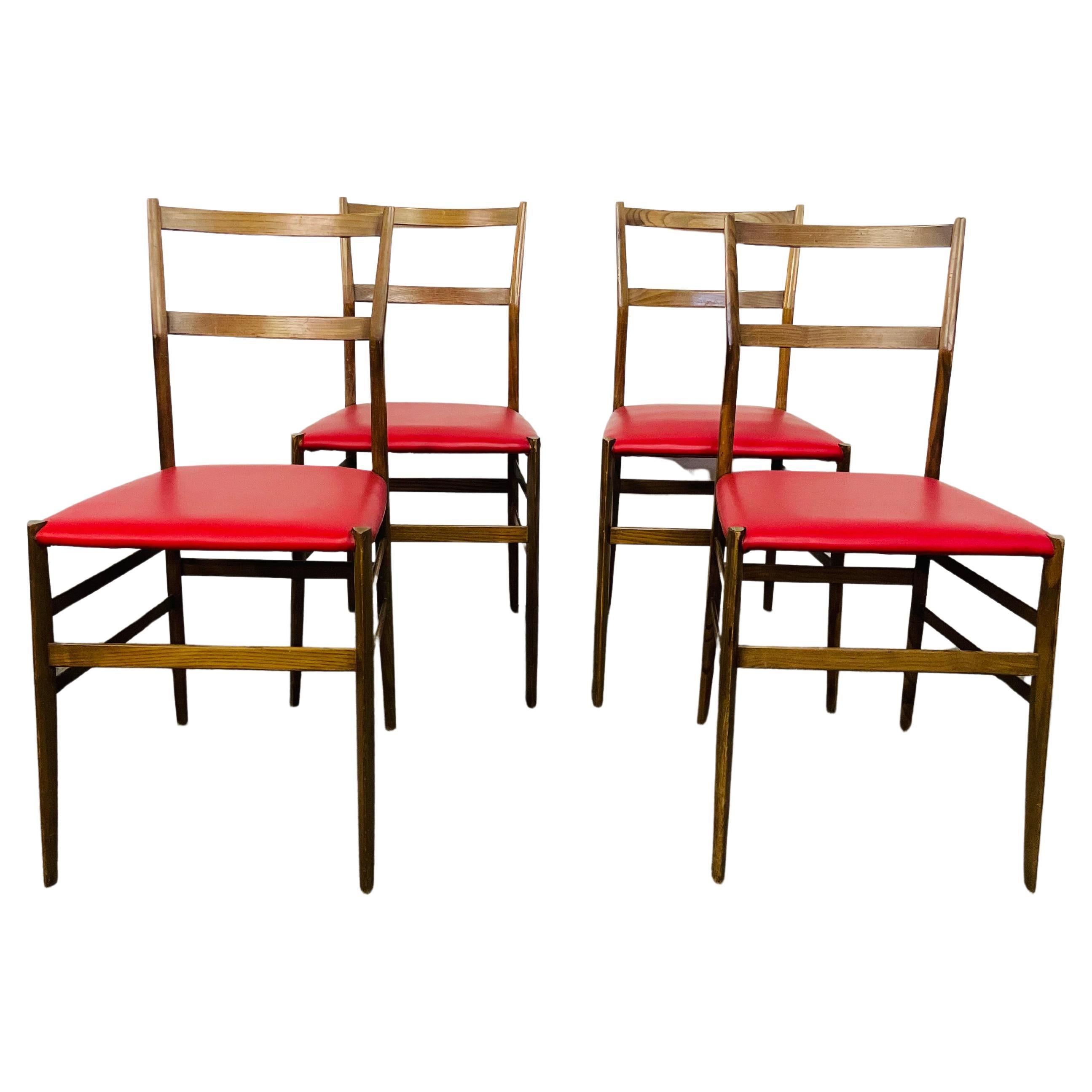 Sedie Superleggere, di Gio Ponti per Cassina, set di 4
