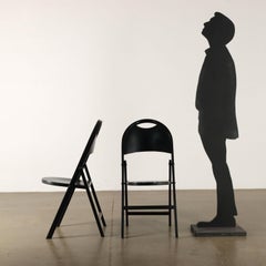 Sedie 'Tric' di Achille e Pier Giacomo Castiglioni per Bernini Anni 70-80, nere