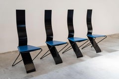 Chaises vintage par Pietro Arosio, 1980, ensemble de 4