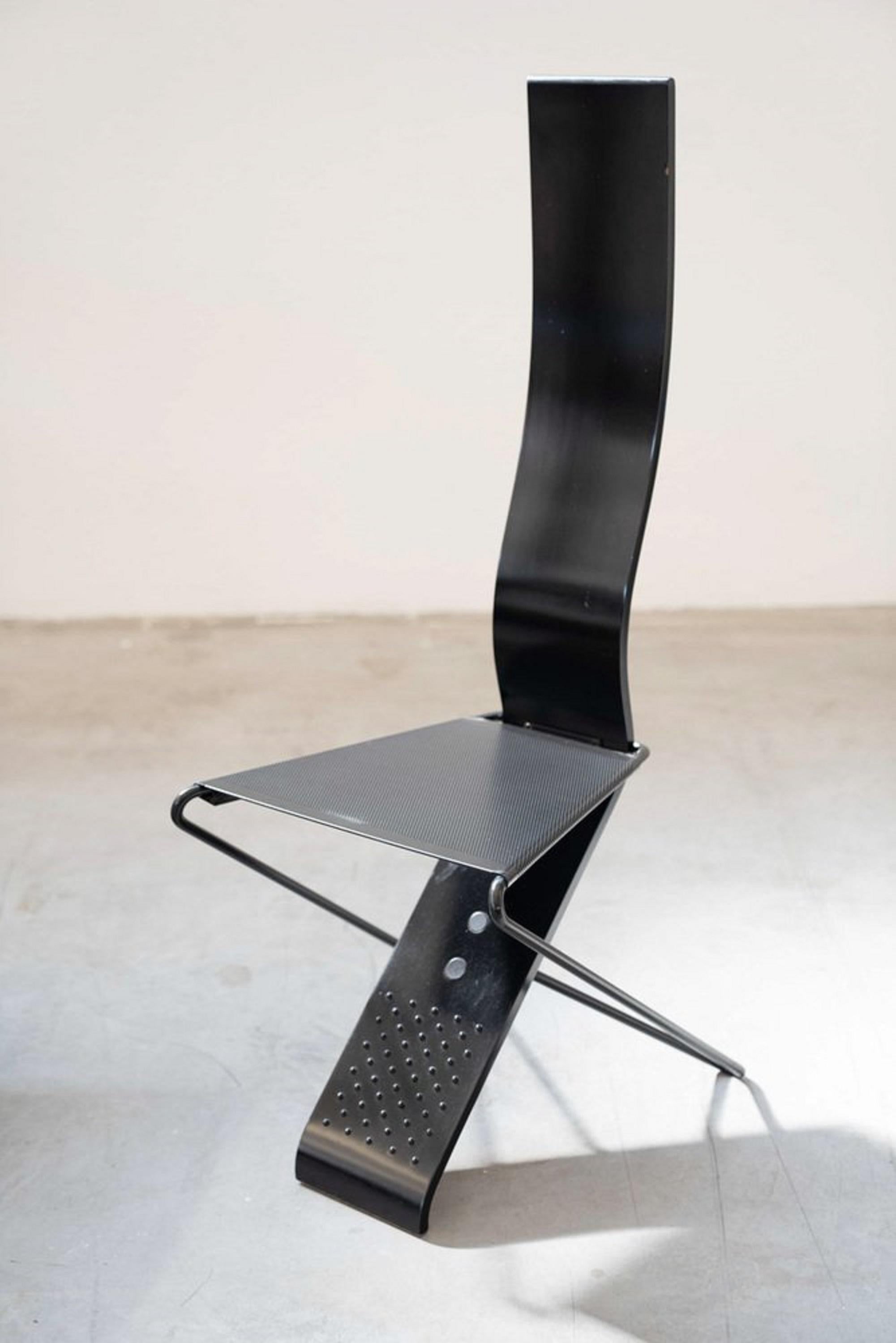 Vintage chairs by Pietro Arosio, 1980s, set of 4 In Good Condition For Sale In Manzano, IT