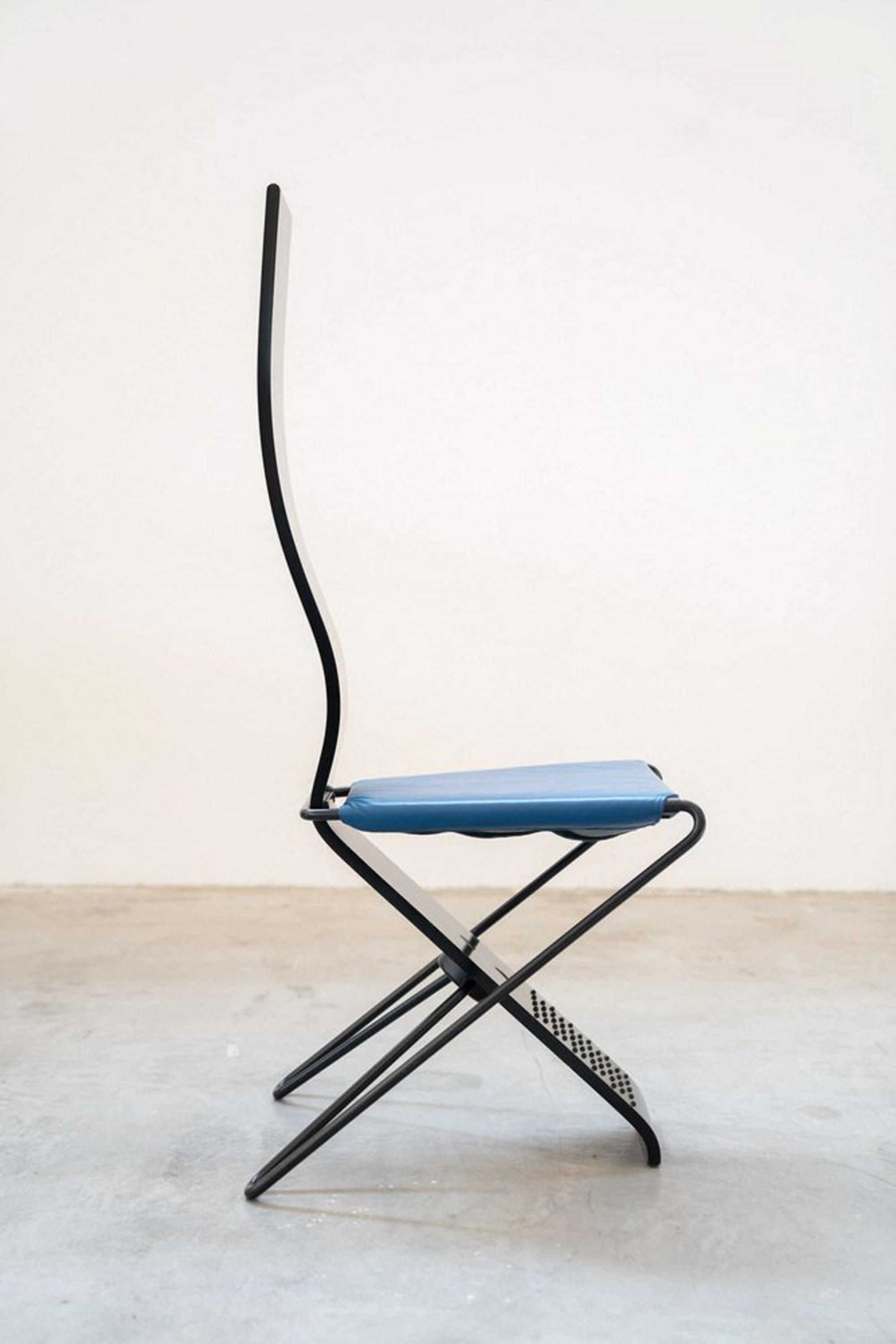 Vintage chairs by Pietro Arosio, 1980s, set of 4 For Sale 2