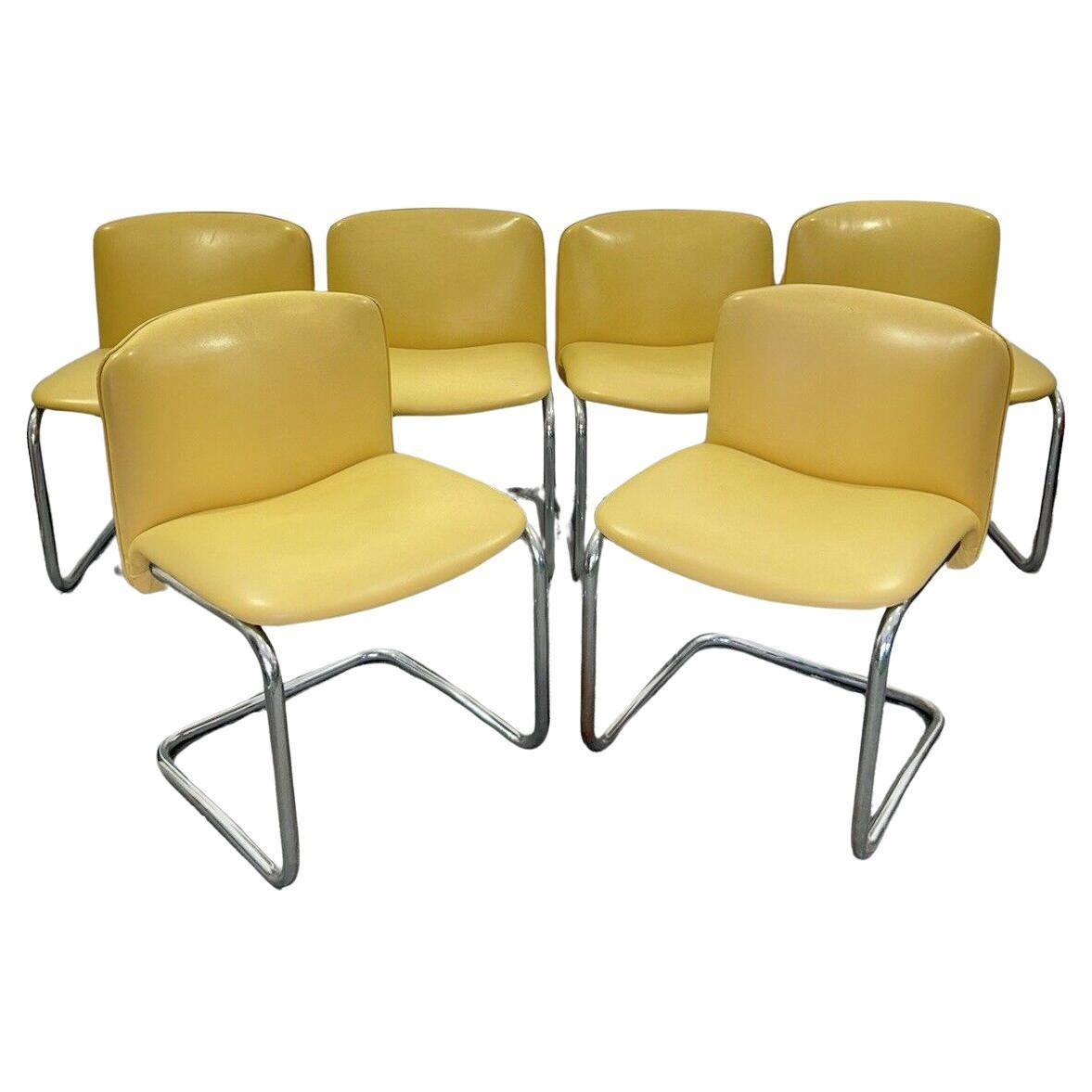 Vintage Chairs in Chrome Plated Steel 1970s Set of 6 For Sale