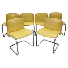 Sedie vintage in Acciaio cromato Anni 70 set da 6