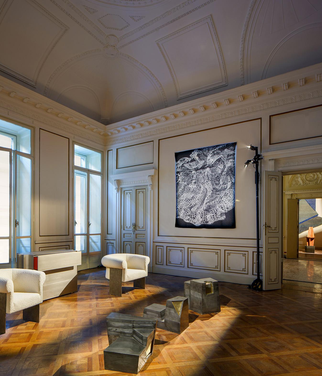 XXIe siècle et contemporain Table basse Sedimento en laiton par Duccio Maria Gambi pour Delvis Unlimited en vente