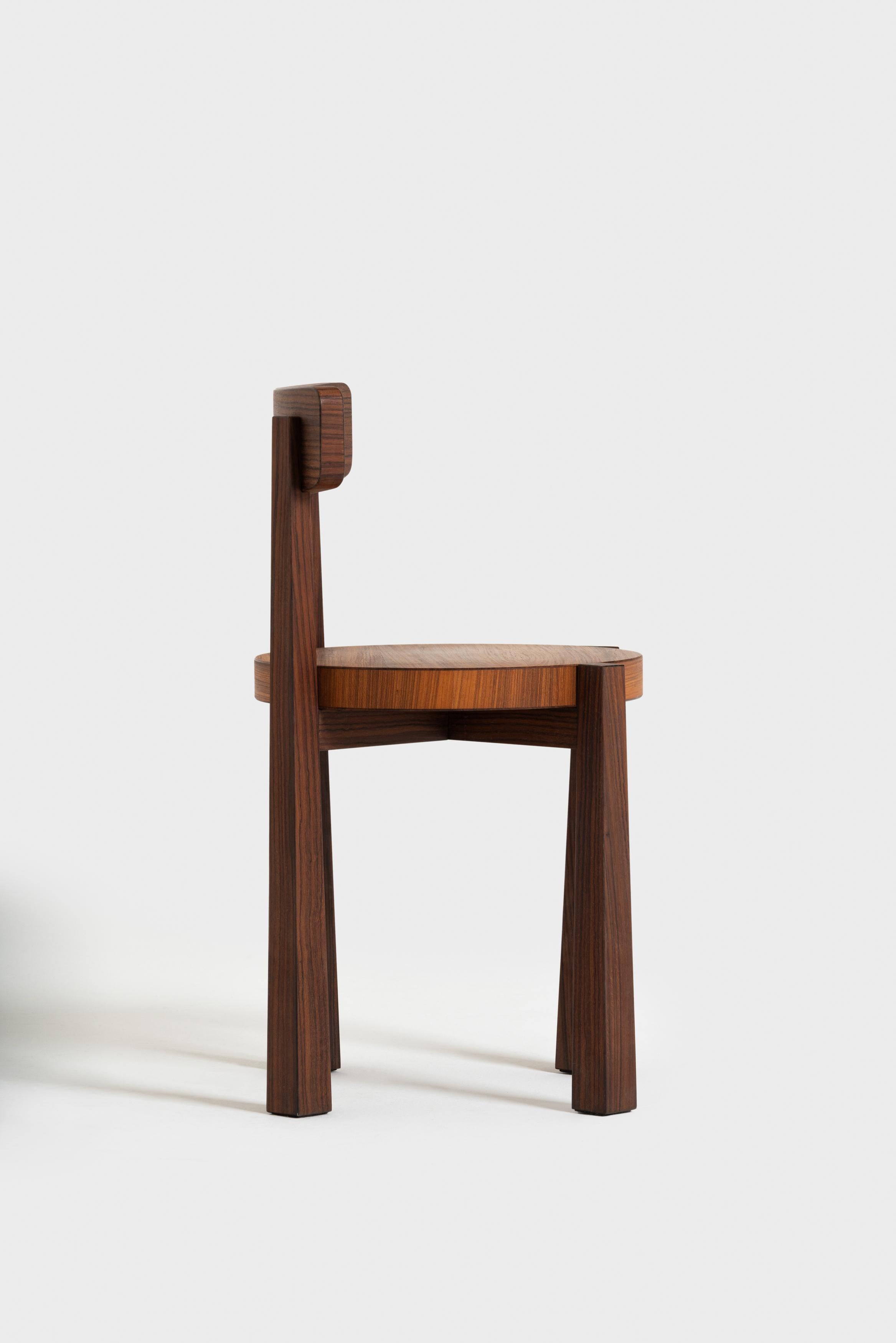 Sediolina-Stuhl aus Santos und indischem Palisander von Antonio Aricò (21. Jahrhundert und zeitgenössisch) im Angebot