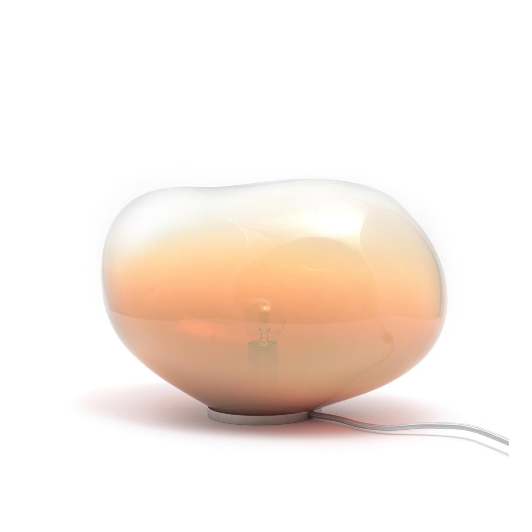 Postmoderne Lampe de bureau Sedna ambrée irisée M par ELOA en vente
