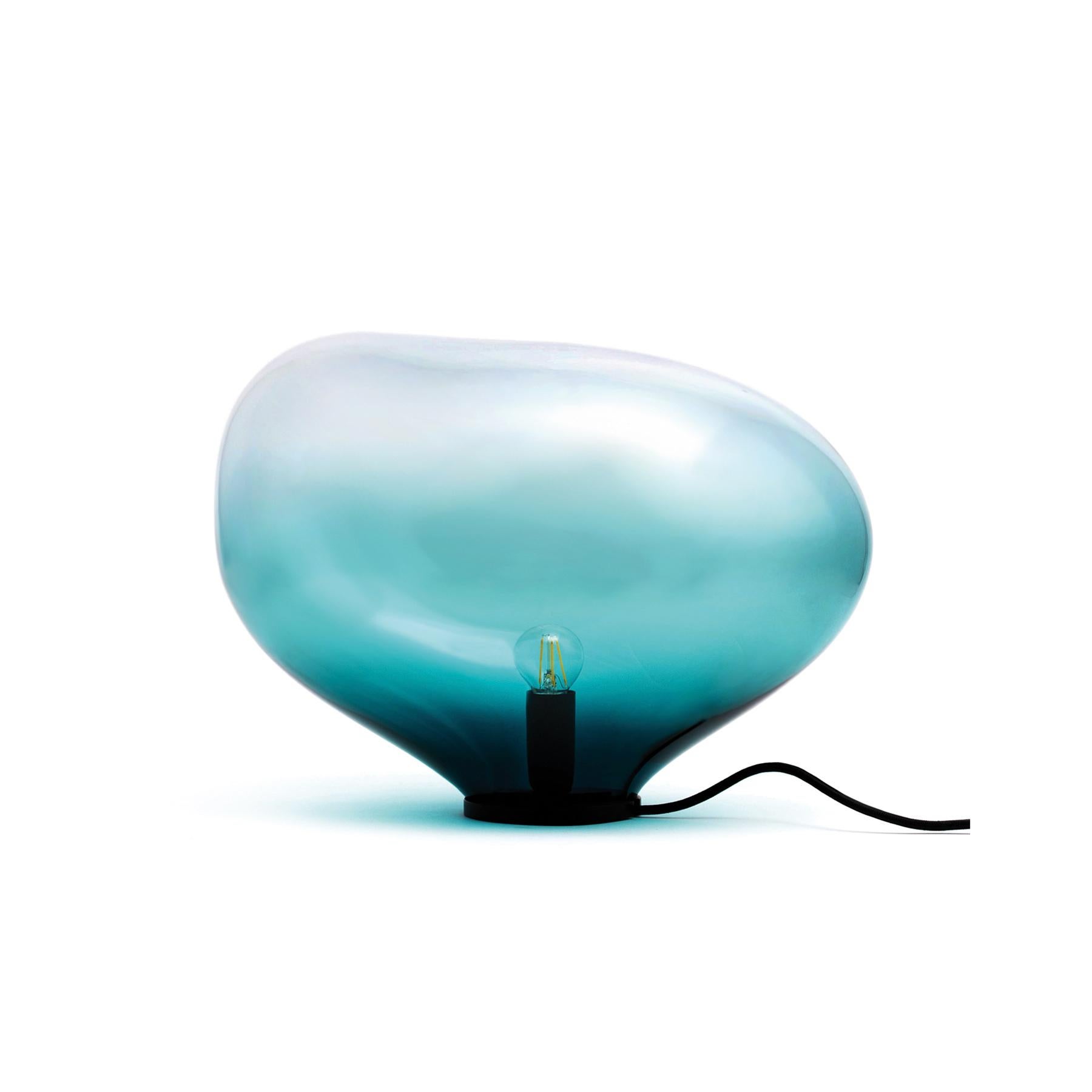 XXIe siècle et contemporain Lampe de bureau Sedna ambrée irisée M par ELOA en vente