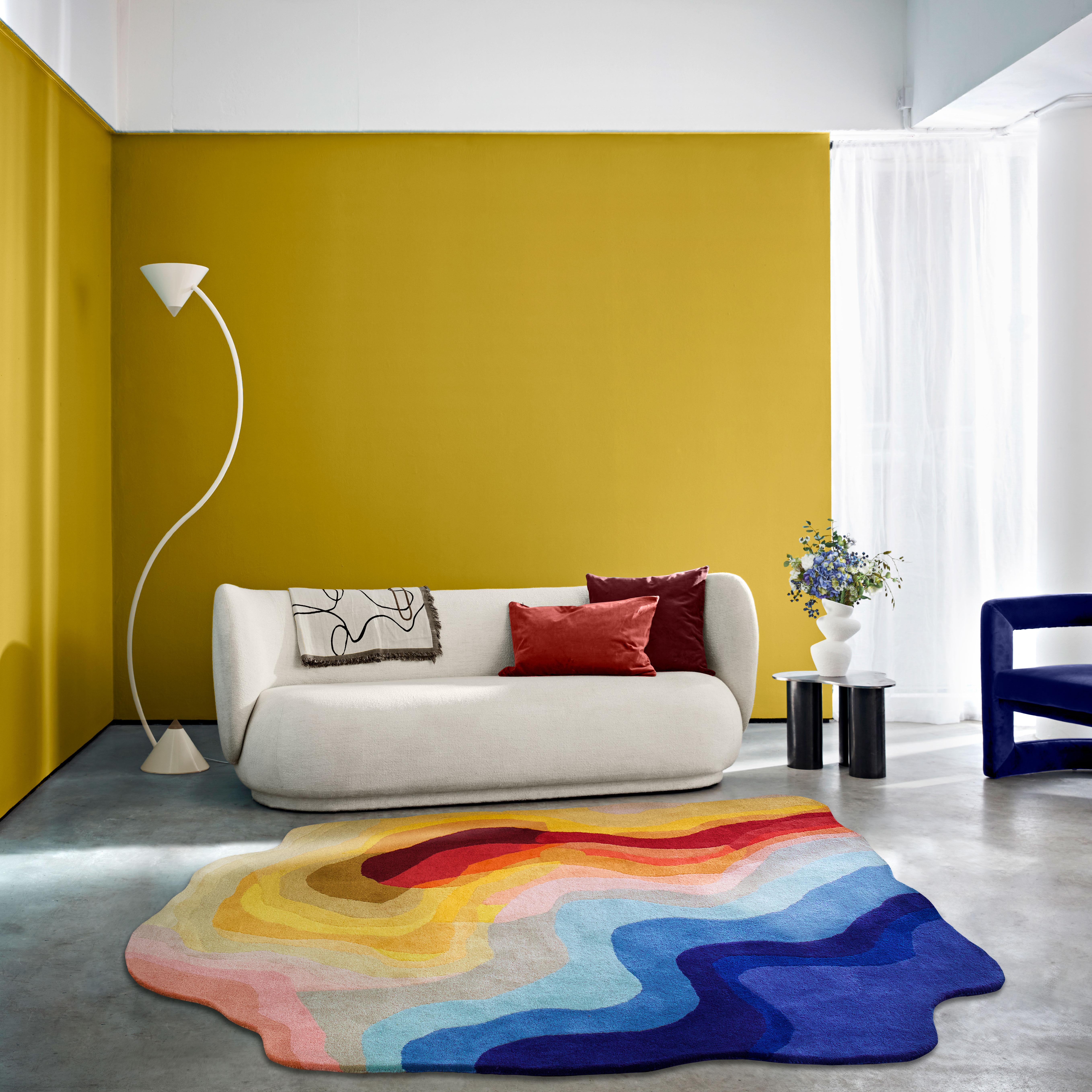 Moderno Tappeto Sedona 1 colorato organico unico irregolare Dimensioni standard in vendita