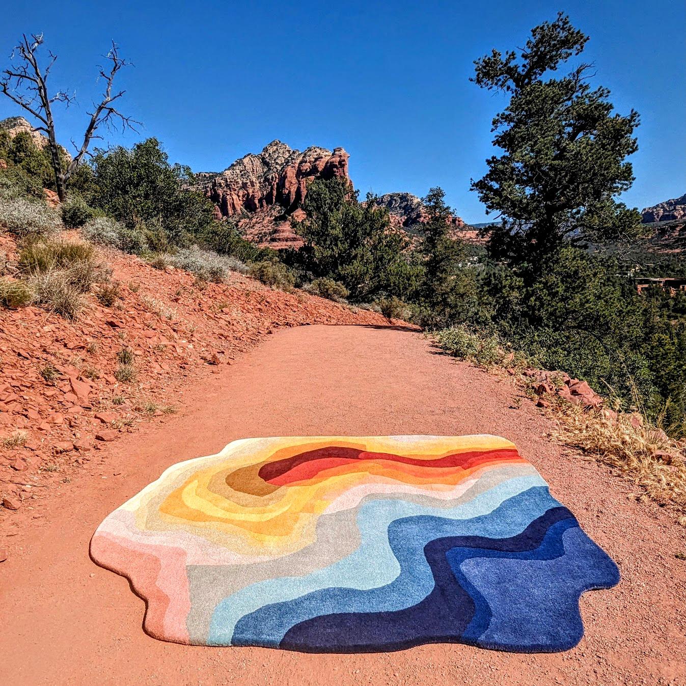 Britannico Tappeto Sedona 1 colorato organico unico irregolare Dimensioni standard in vendita