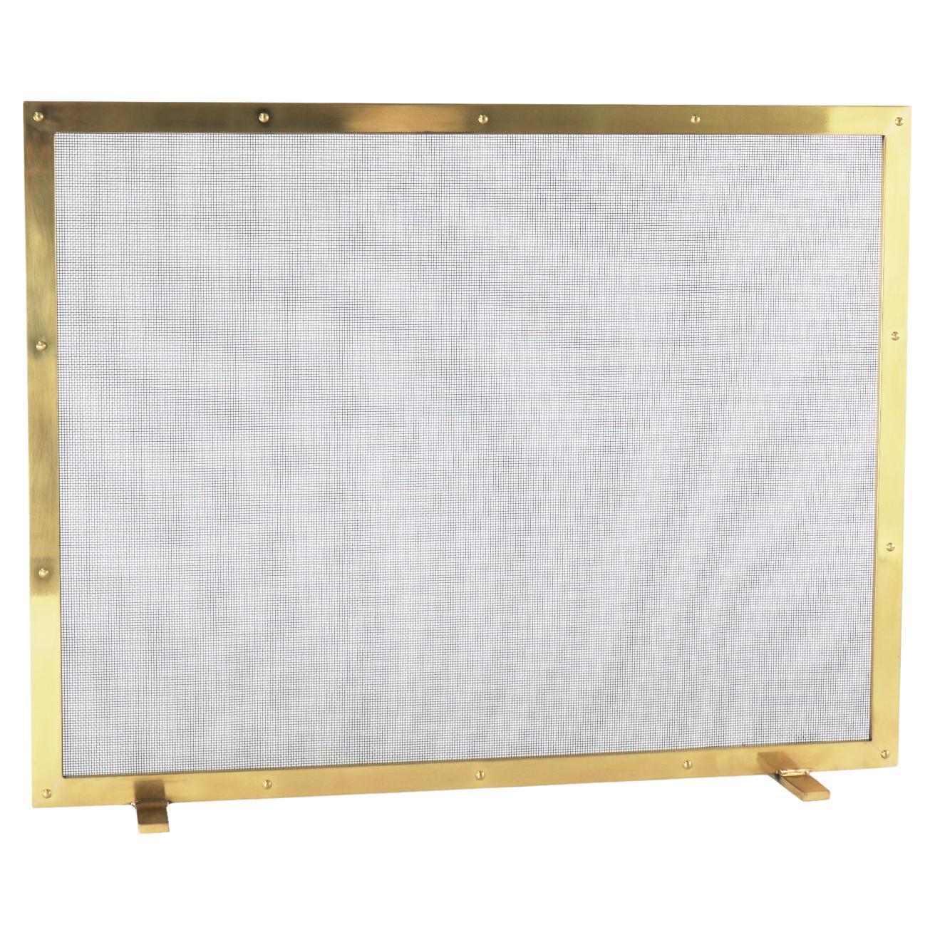 Sedona Fire Screen in Brass, Ready to Ship For Sale