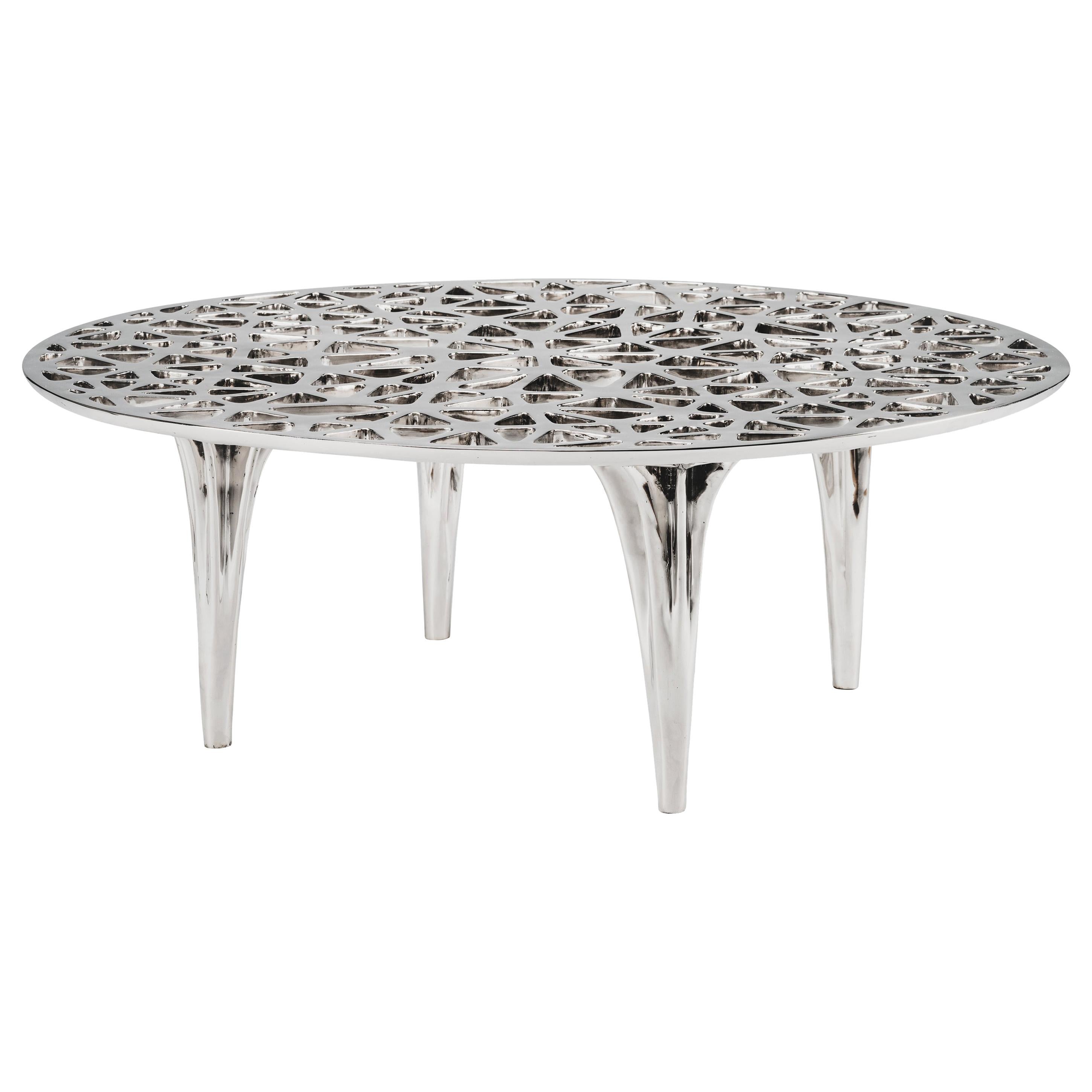 Sedona Stainless Steel Round Coffee Table by Janne Kyttanen