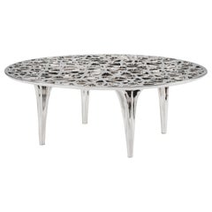 Tavolino rotondo in acciaio inox Sedona di Janne Kyttanen