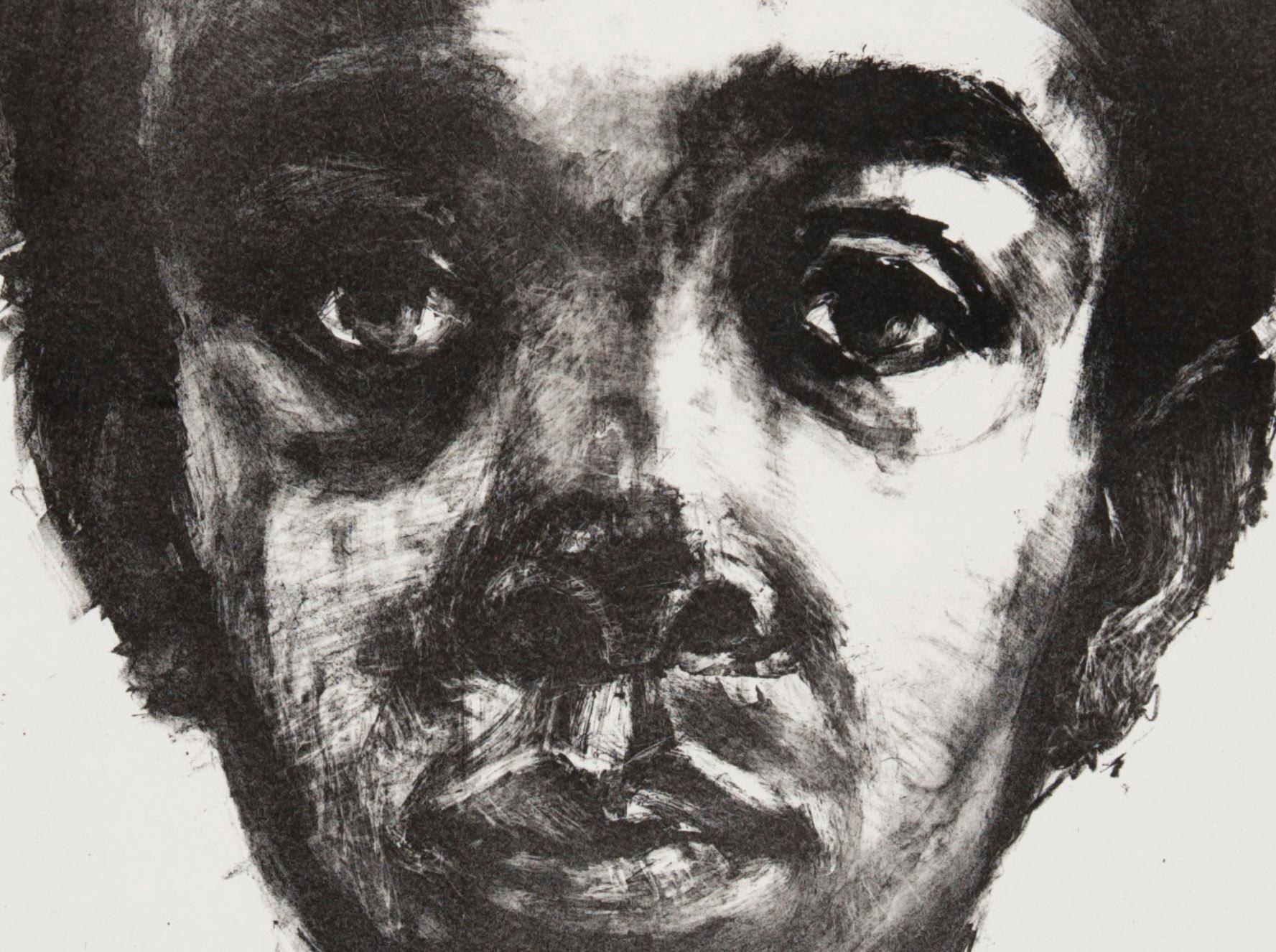 Amerikas Sohn (Grau), Portrait Print, von Sedrick Huckaby