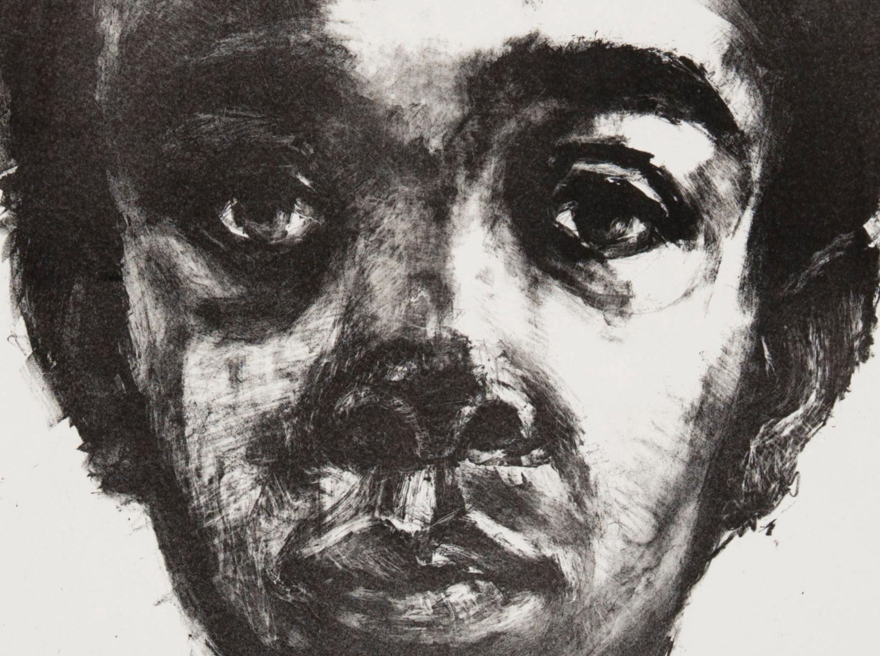 America's Son - Gray Portrait Print by Sedrick Huckaby