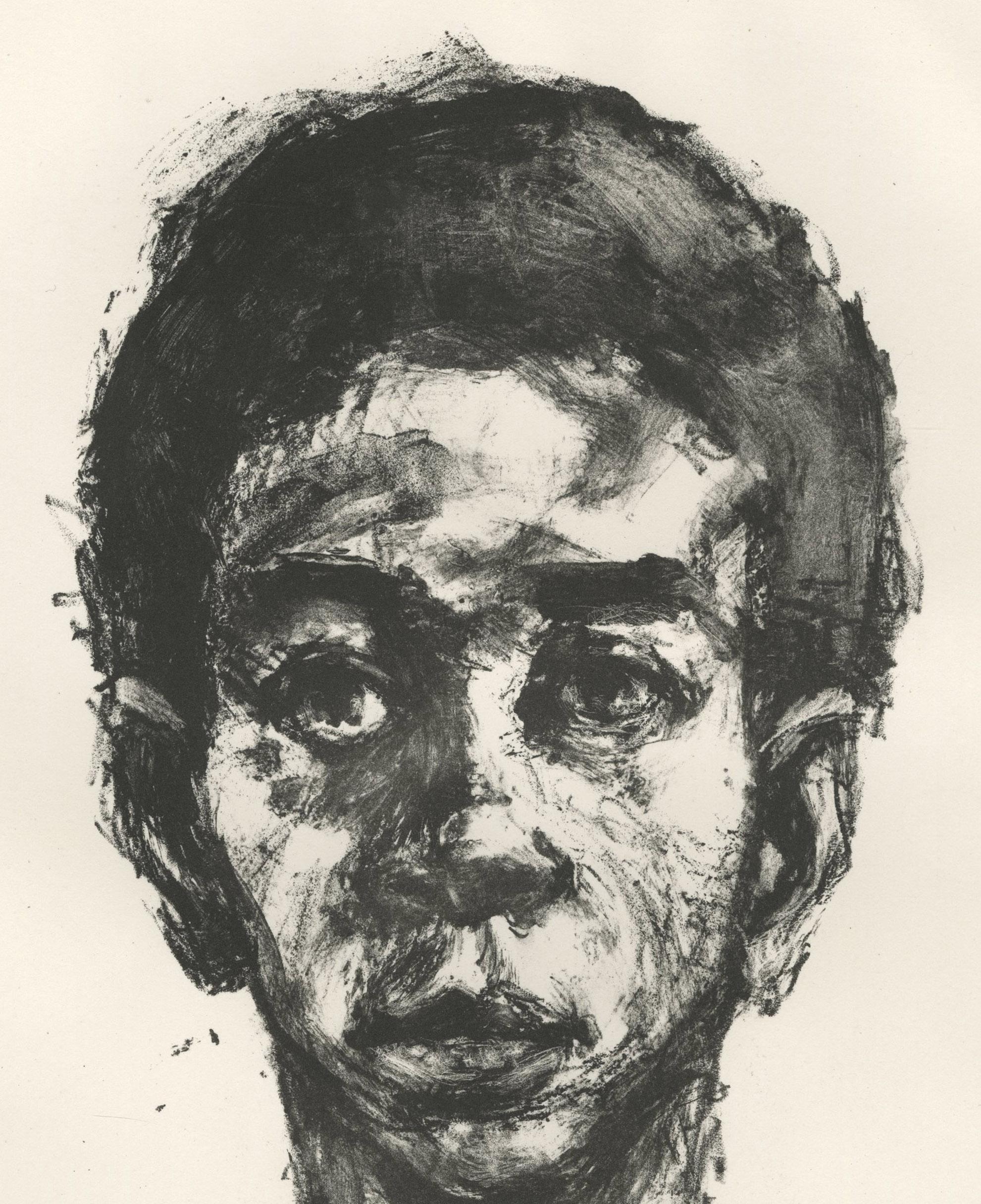 Hijo de América II (Sonny) - Figurative Print Blanco de Sedrick Huckaby