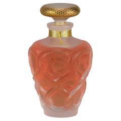 Contemporary Frosted Glass Perfume Bottle entitled 'Séduction' by Lalique