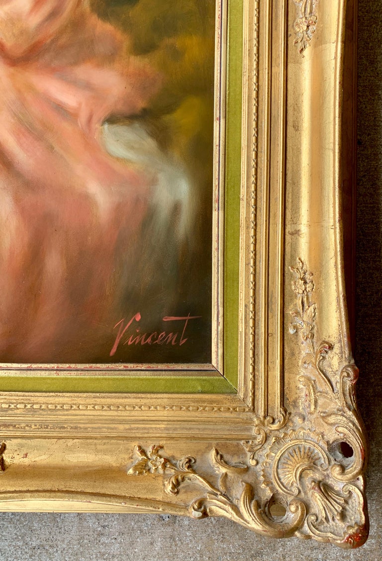 Semi Nude Woman - Original Oil Painting by Bob Browne 