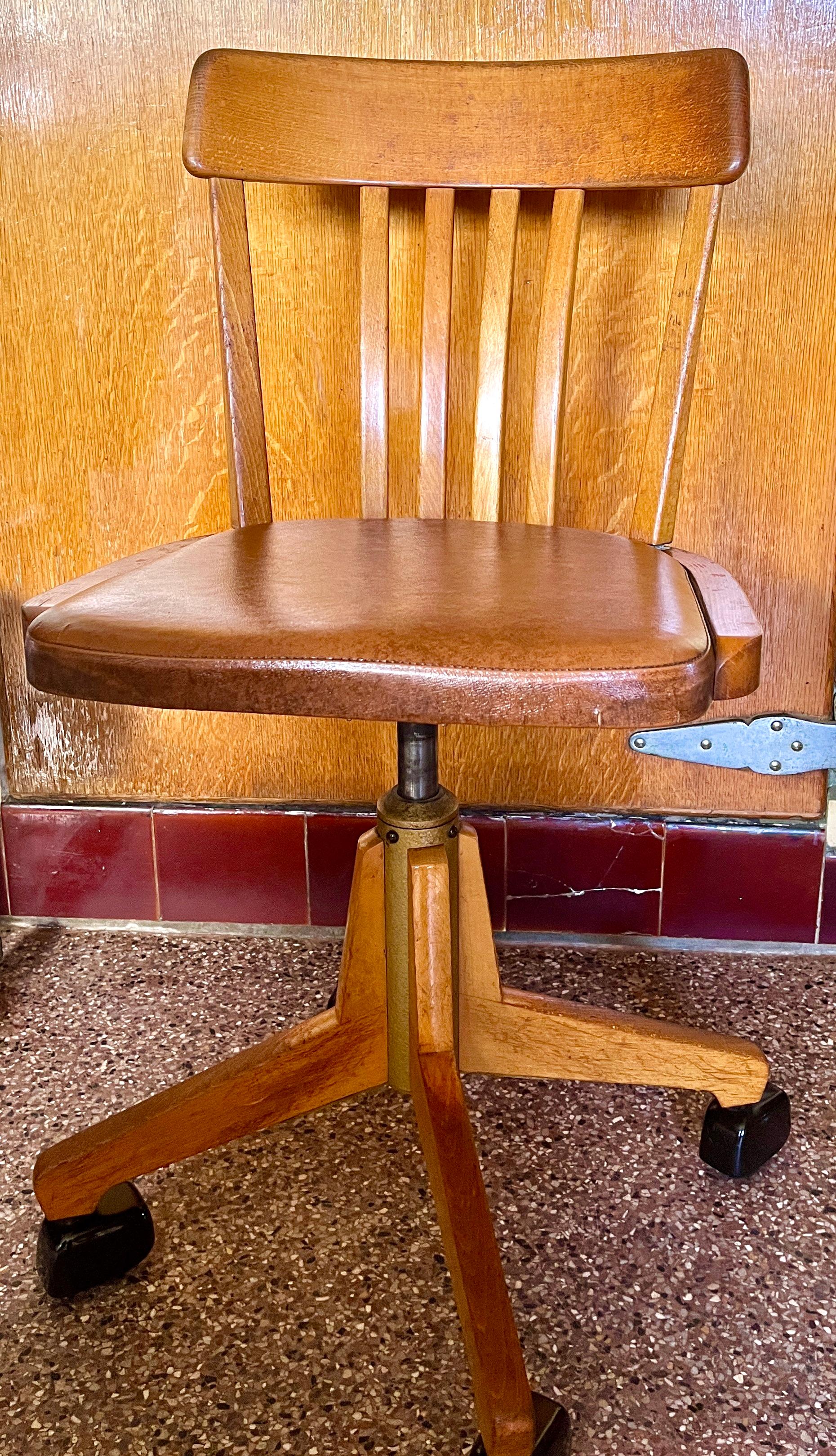 antique office chair parts