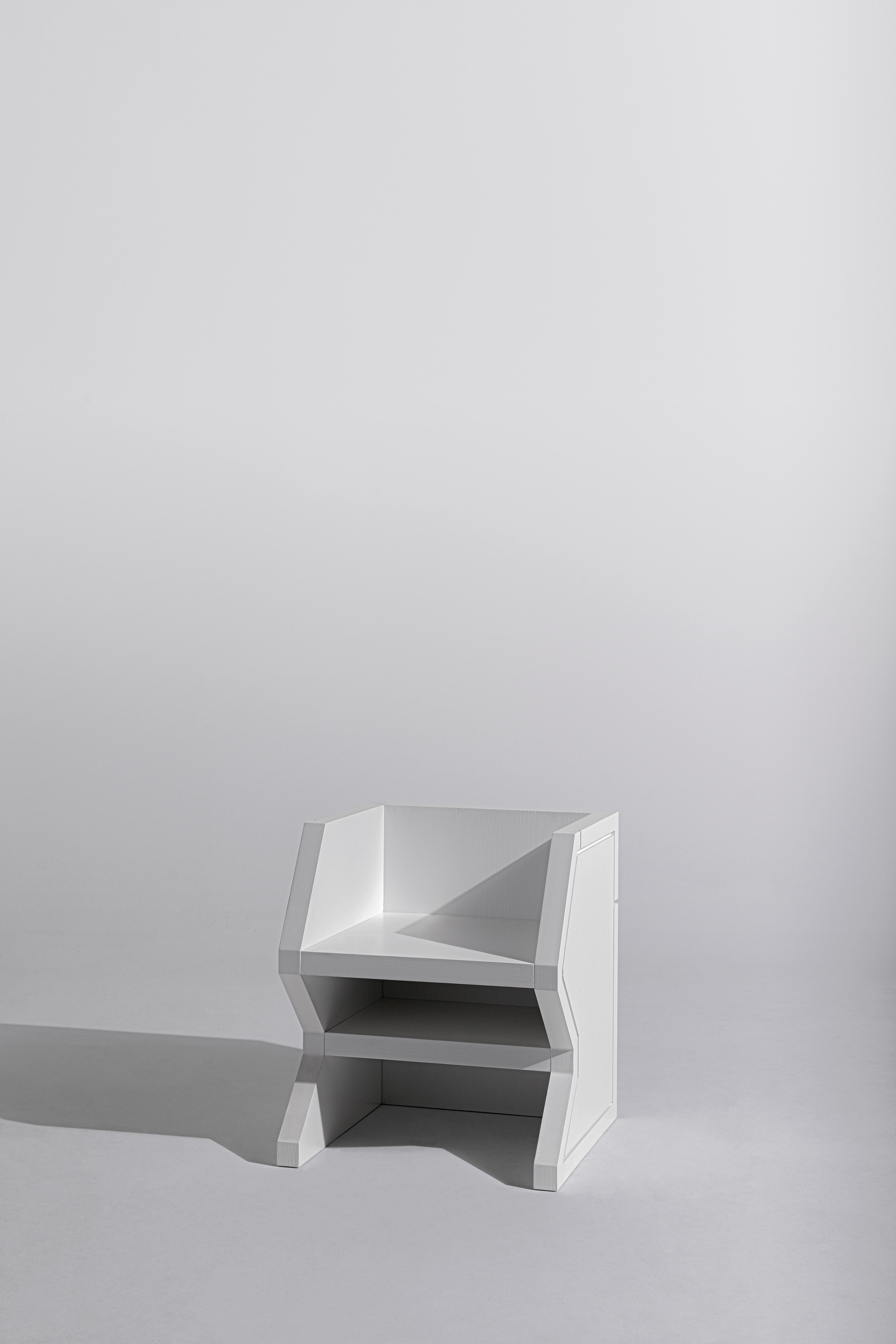 Modern Seduta Balla Ash Chair Sculpted by Lupo Horiōkami For Sale