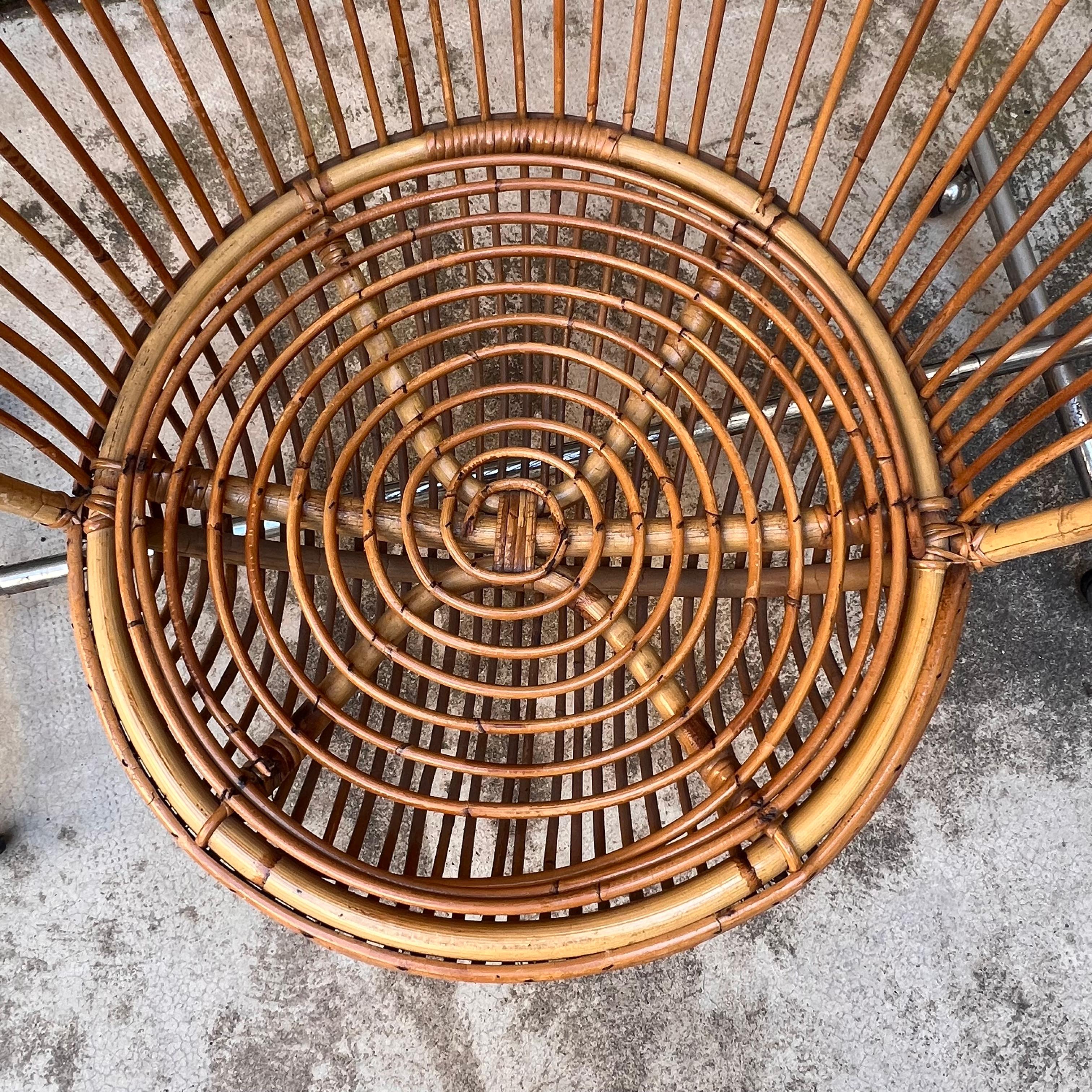 Bamboo Suspended Chair  from Outside - Castano Brothers - Italy - 1950s 6