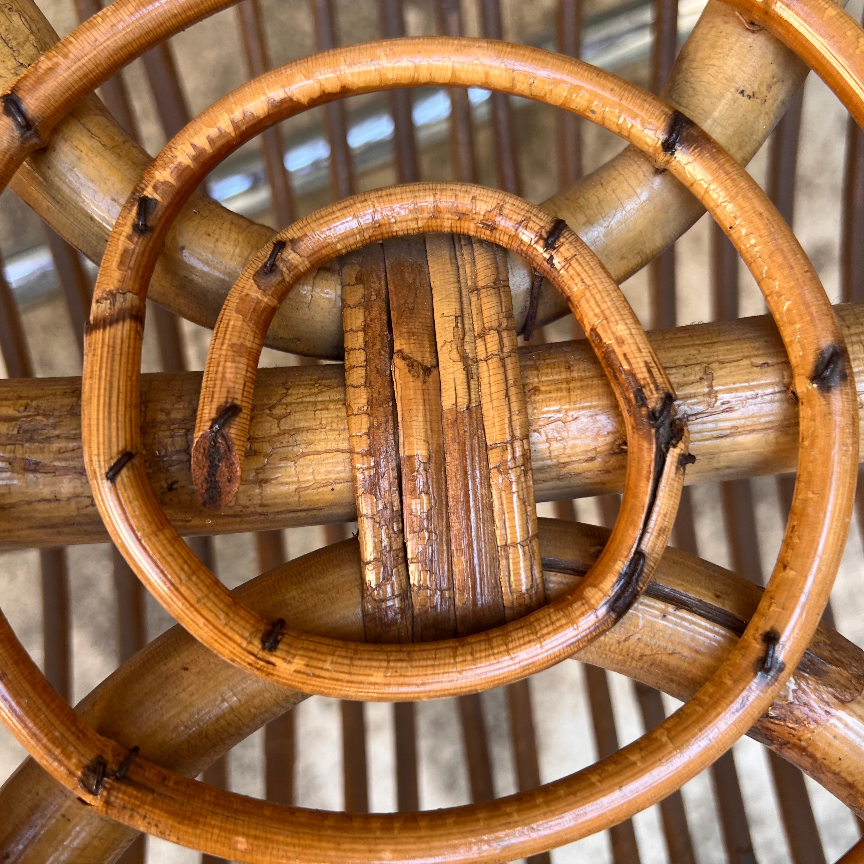 Bamboo Suspended Chair  from Outside - Castano Brothers - Italy - 1950s 7